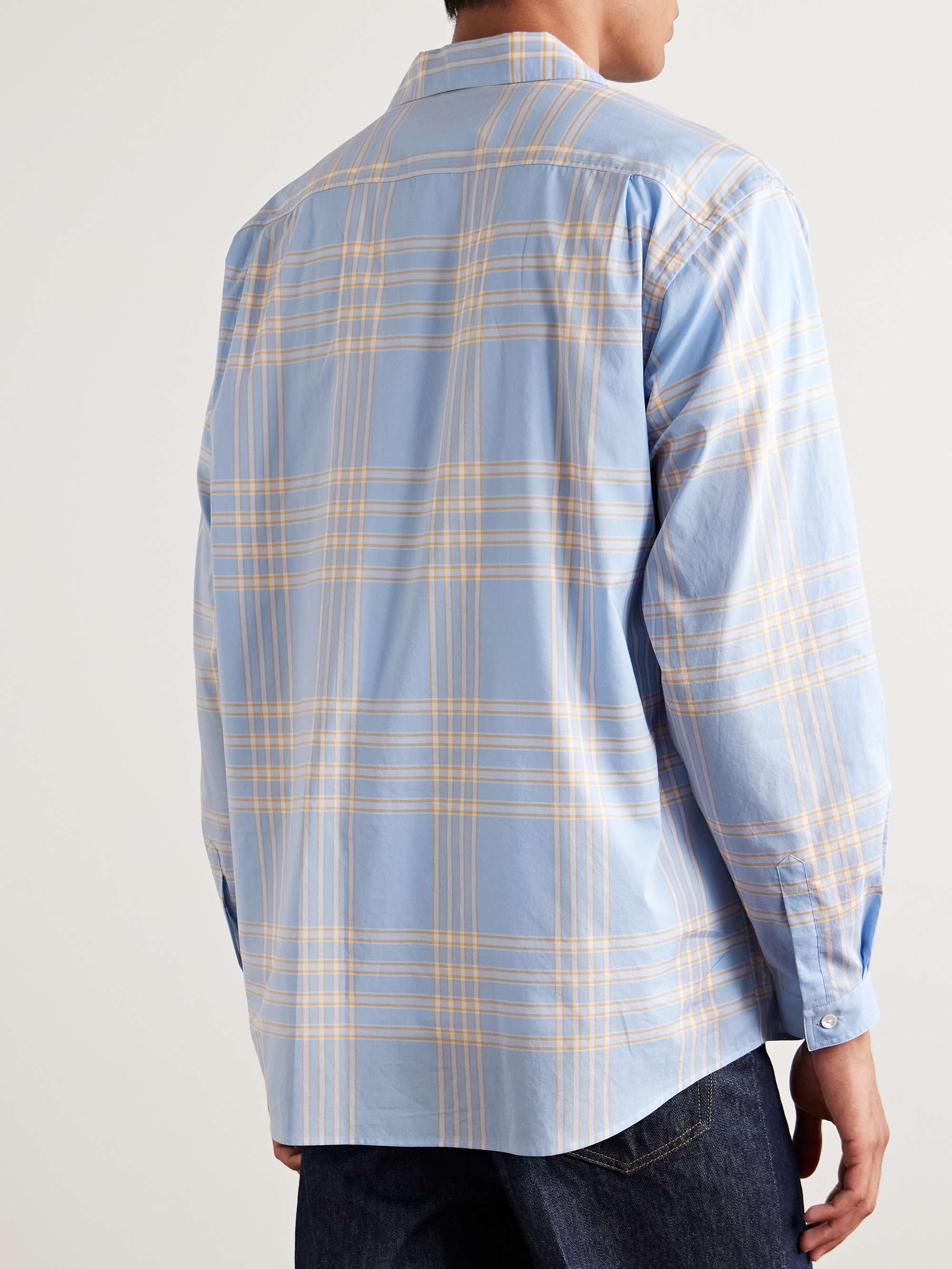 Camp-Collar Checked Cotton Shirt view