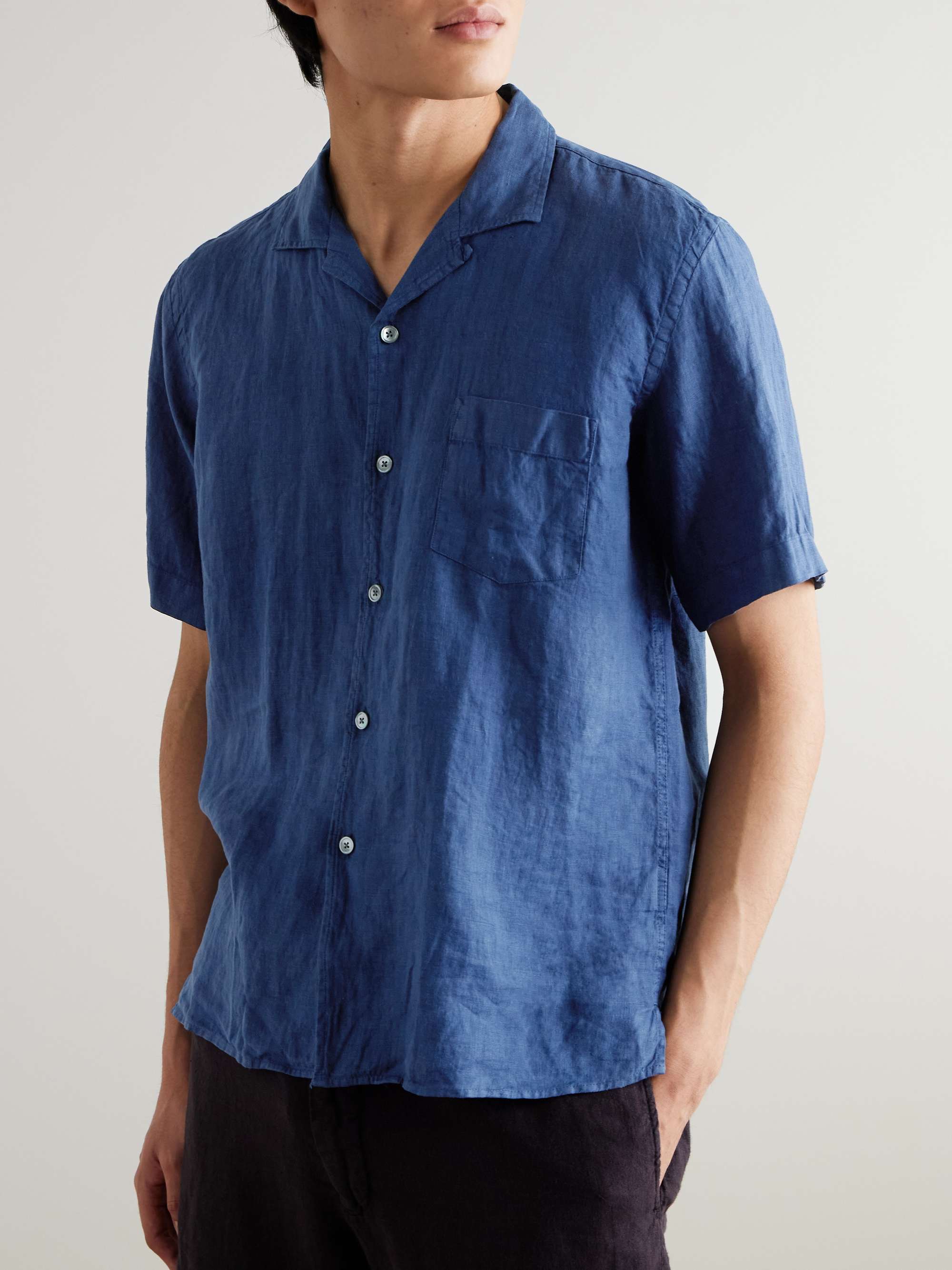 Palm Camp-Collar Linen Shirt view