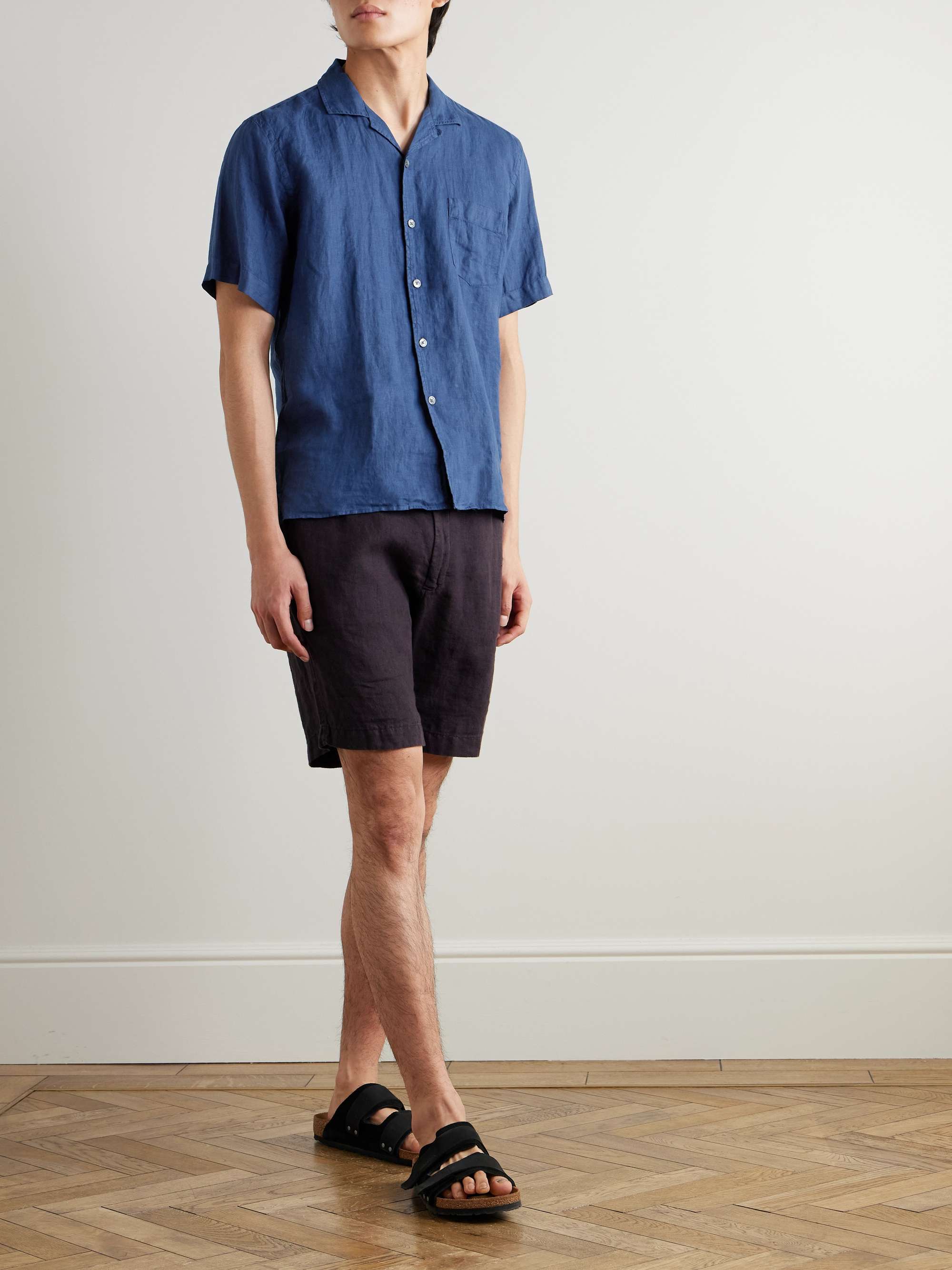 Palm Camp-Collar Linen Shirt view