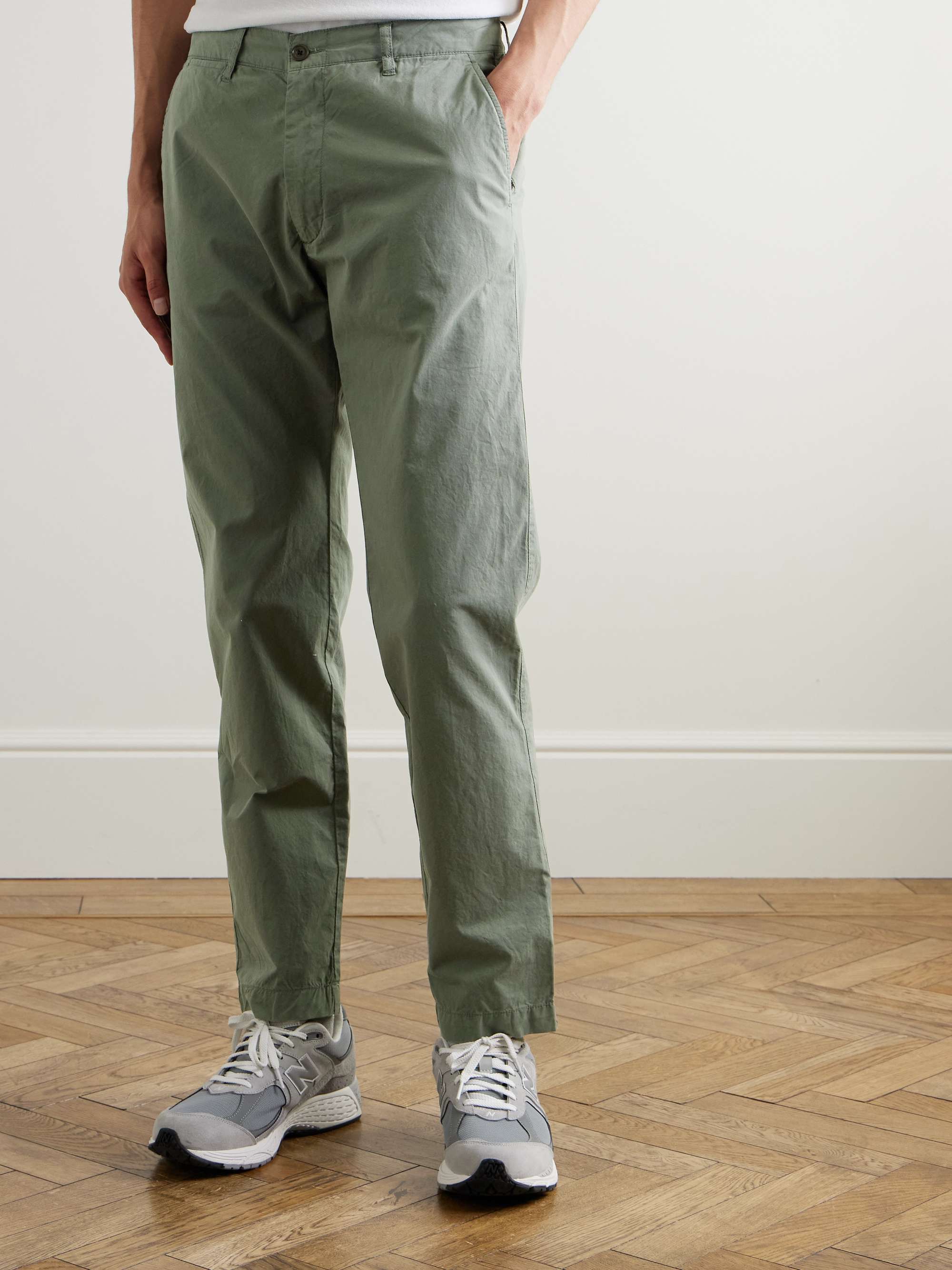 Tyron Slim-Fit Straight-Leg Cotton-Twill Trousers view