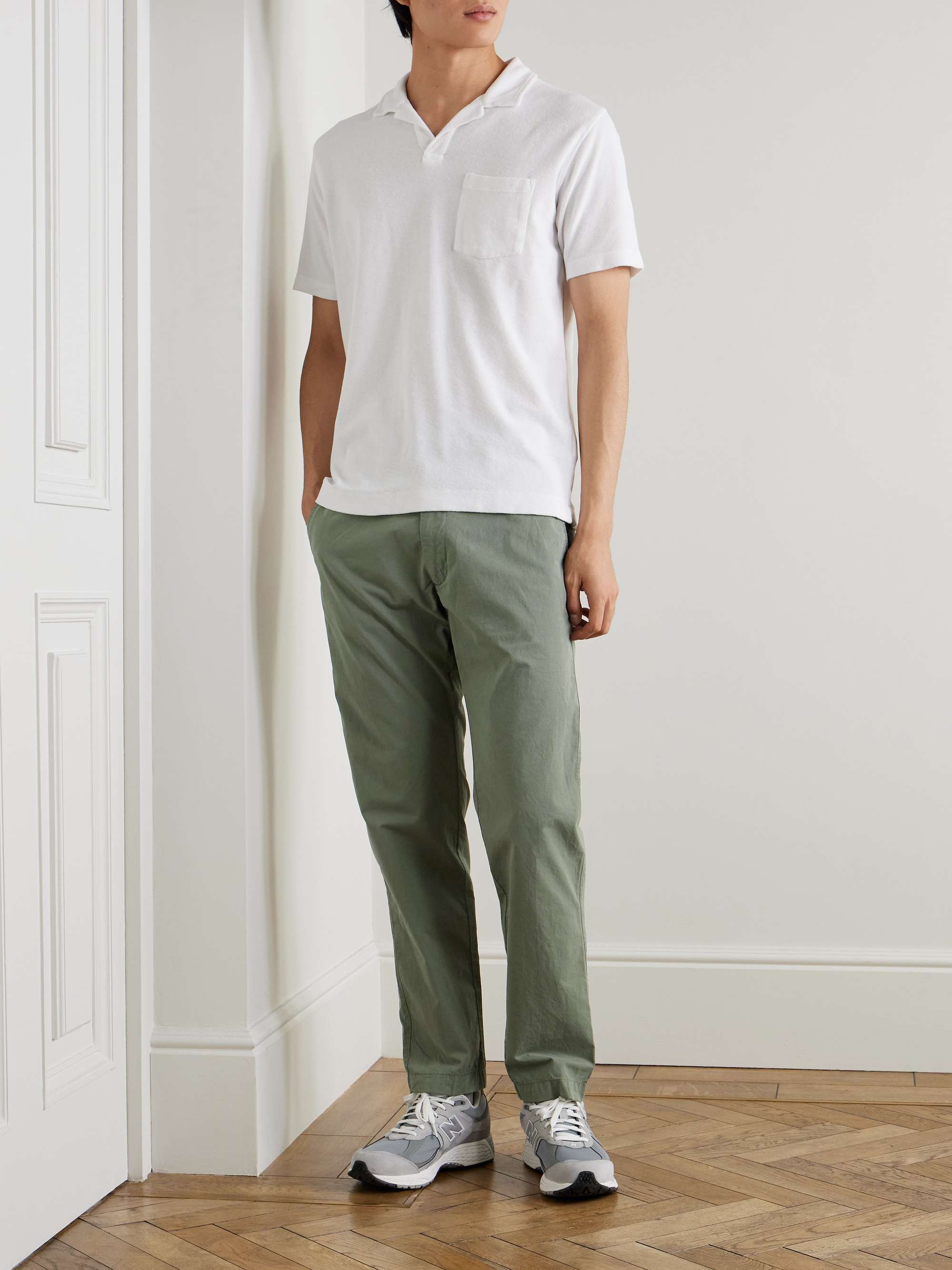 Tyron Slim-Fit Straight-Leg Cotton-Twill Trousers view