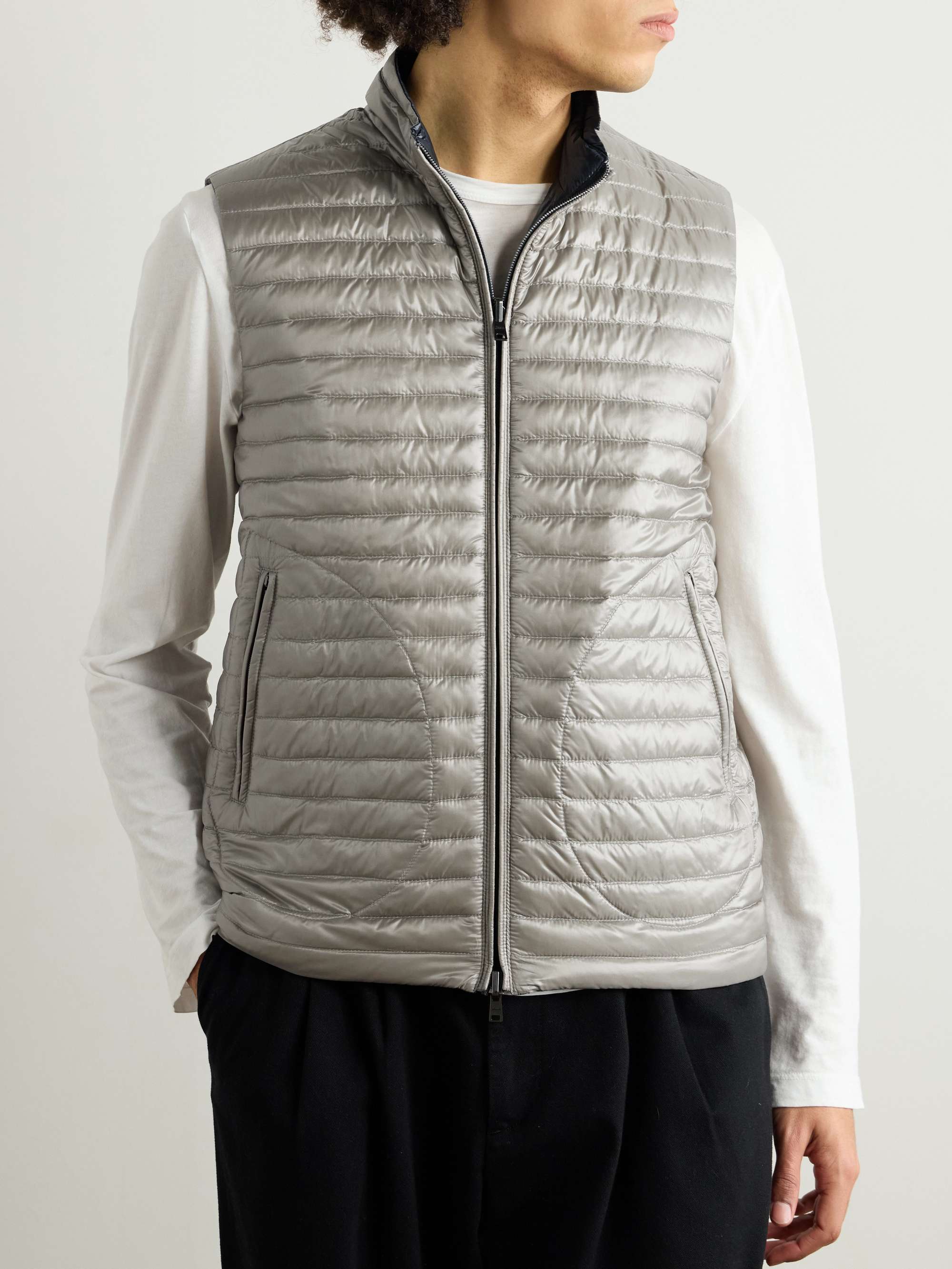 Reversible Quilted Nylon Down Gilet view