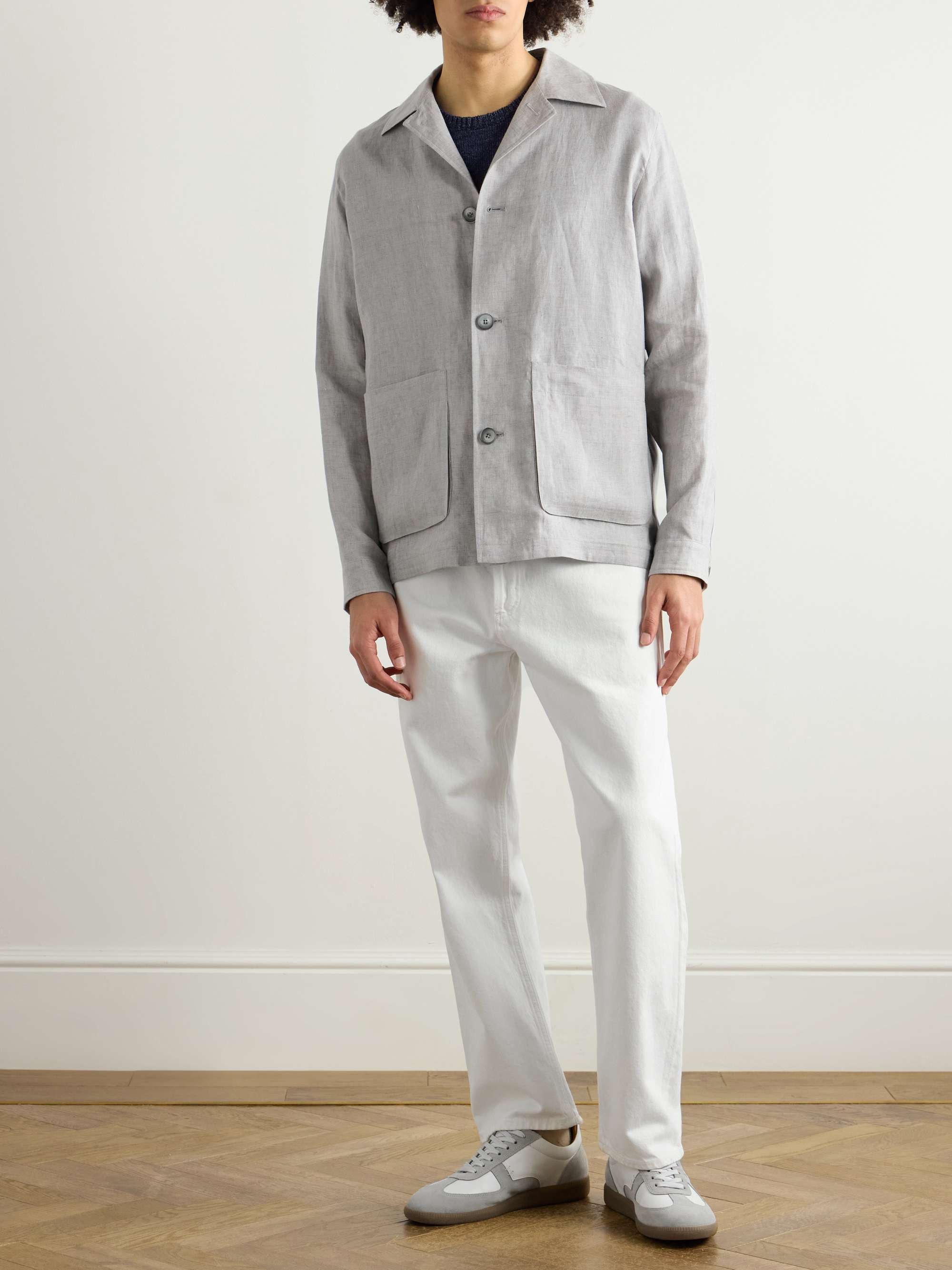 Camp-Collar Linen Overshirt view