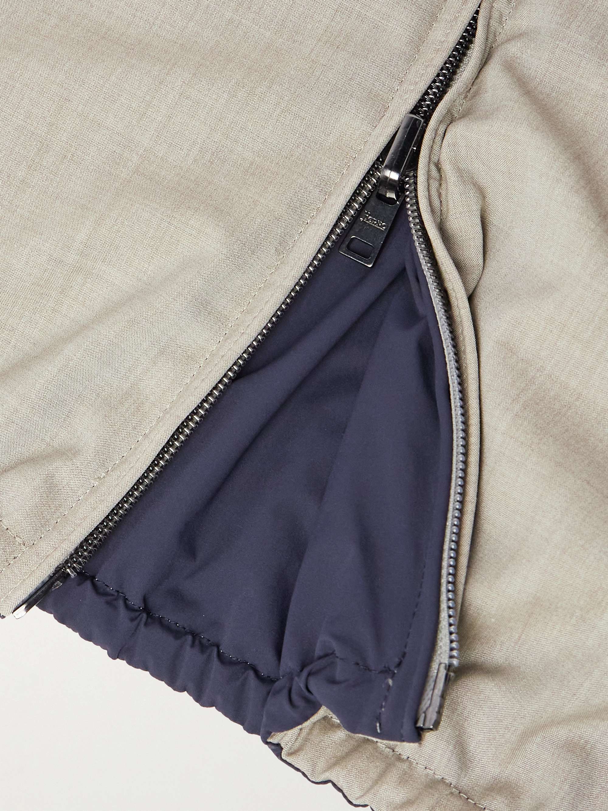 Reversible Virgin Wool and Silk-Blend and Shell Hooded Jacket view