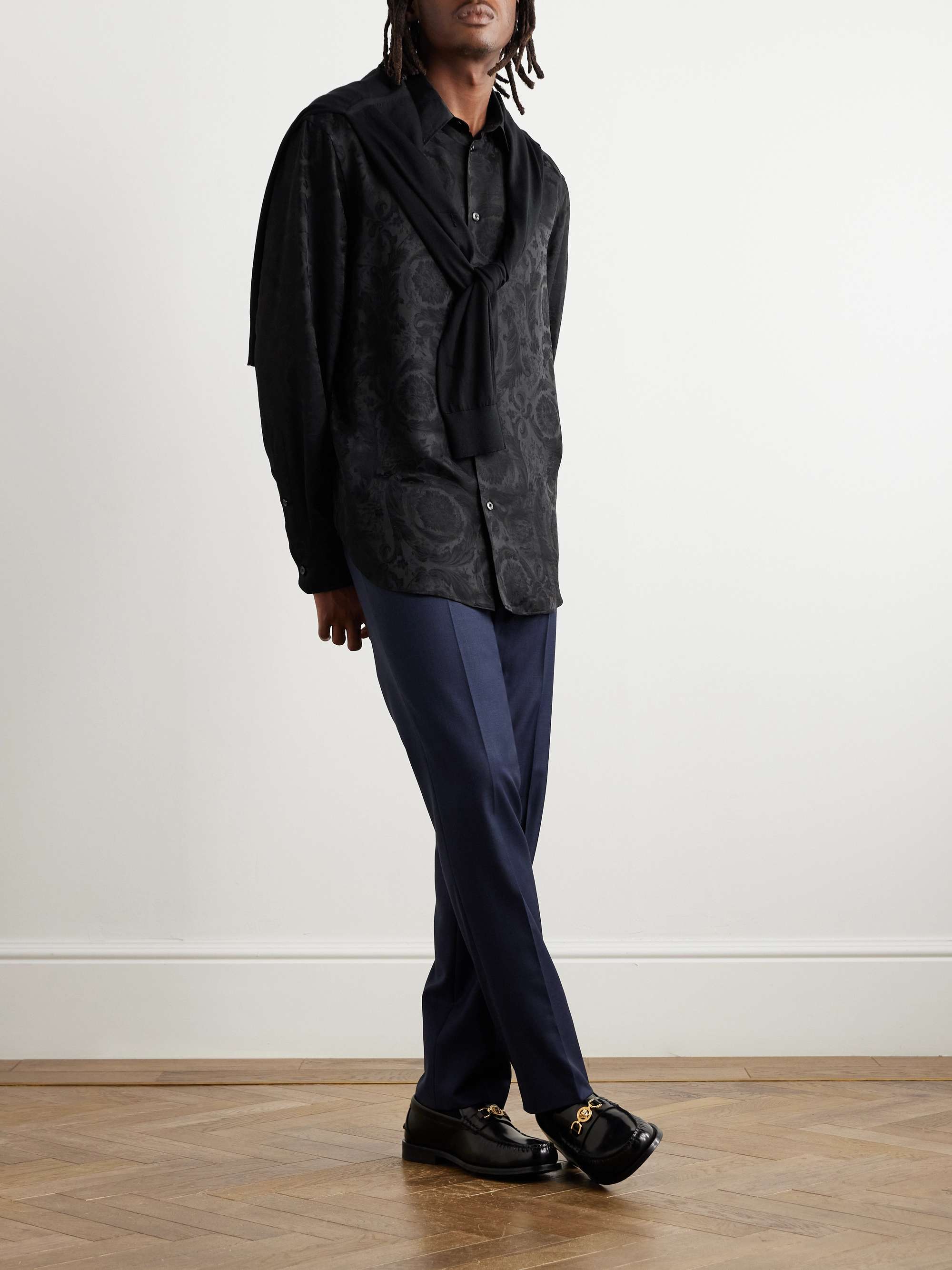 Baroque Satin-Jacquard Shirt view