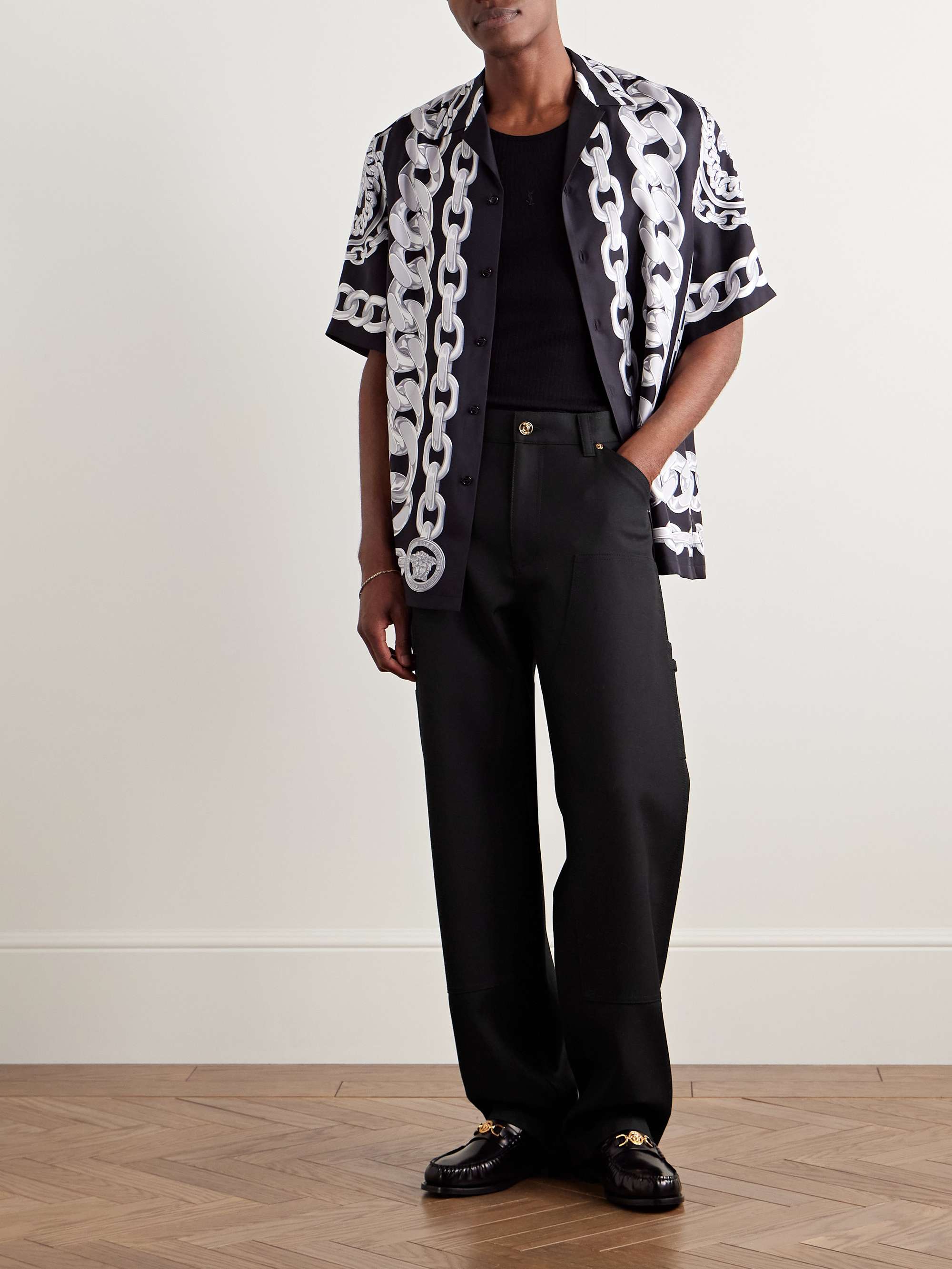 Cavallery Straight-Leg Virgin Wool-Twill Trousers view