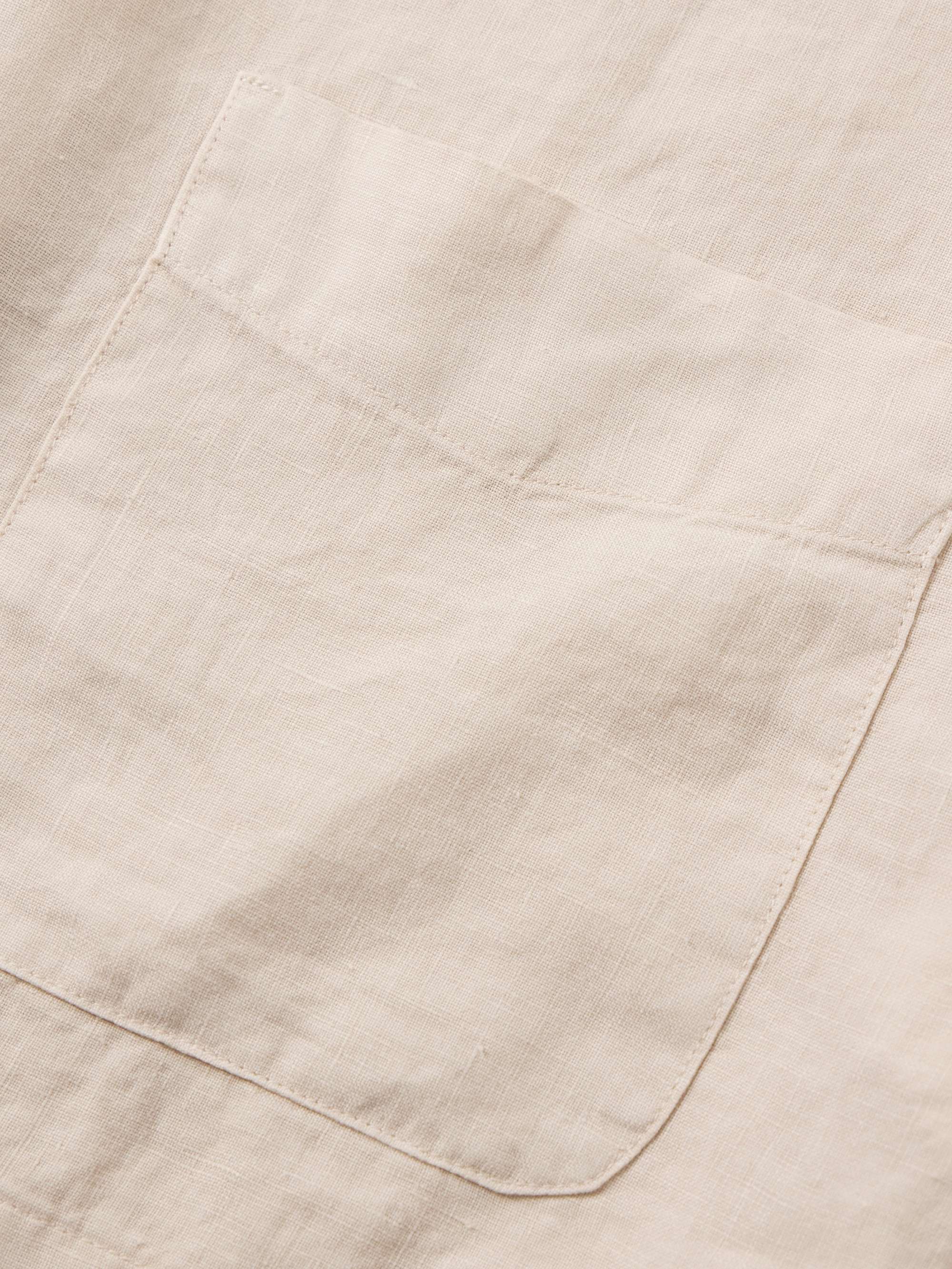 Camp-Collar Linen Overshirt view