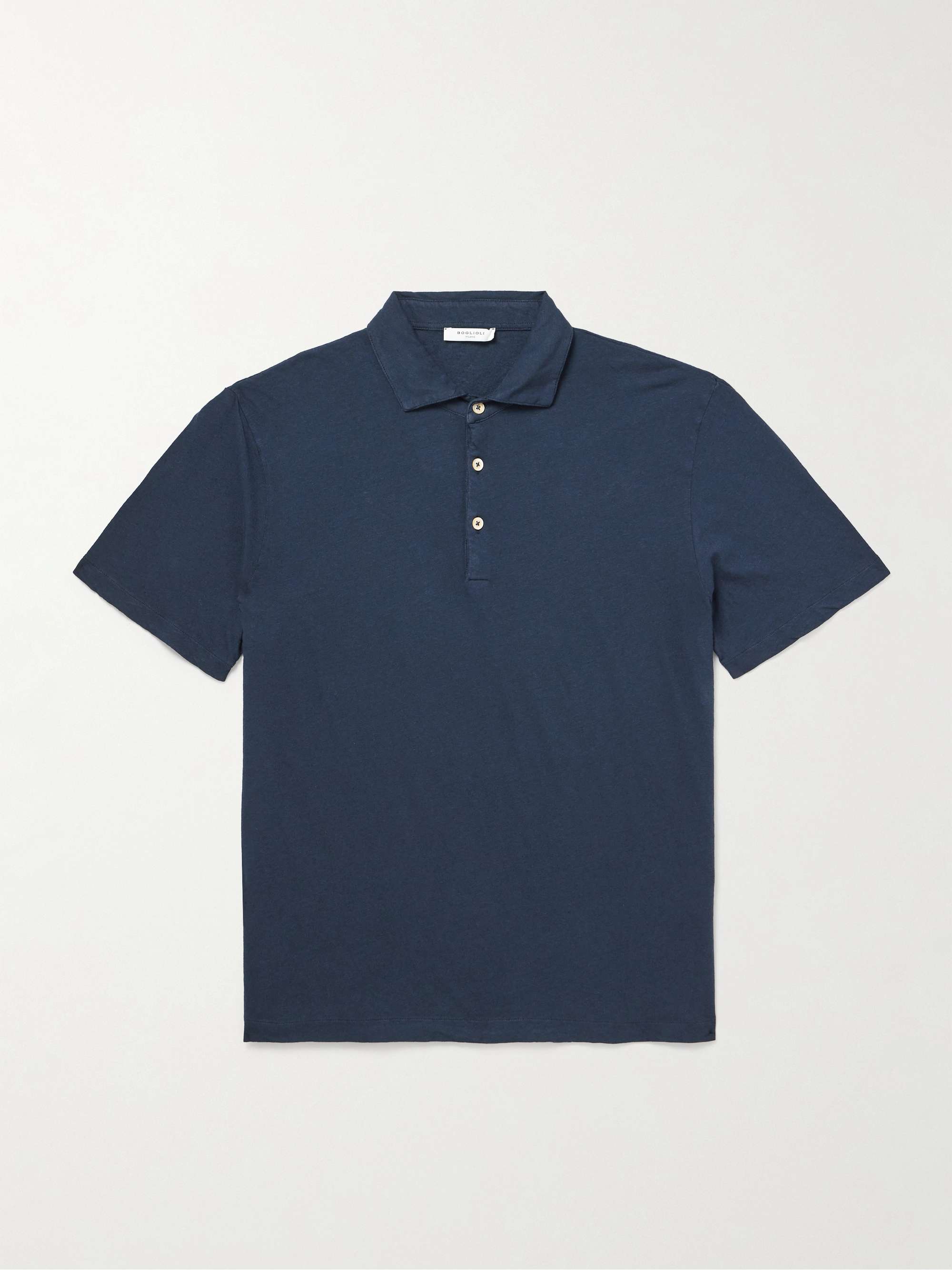 Cotton and Linen-Blend Polo Shirt view