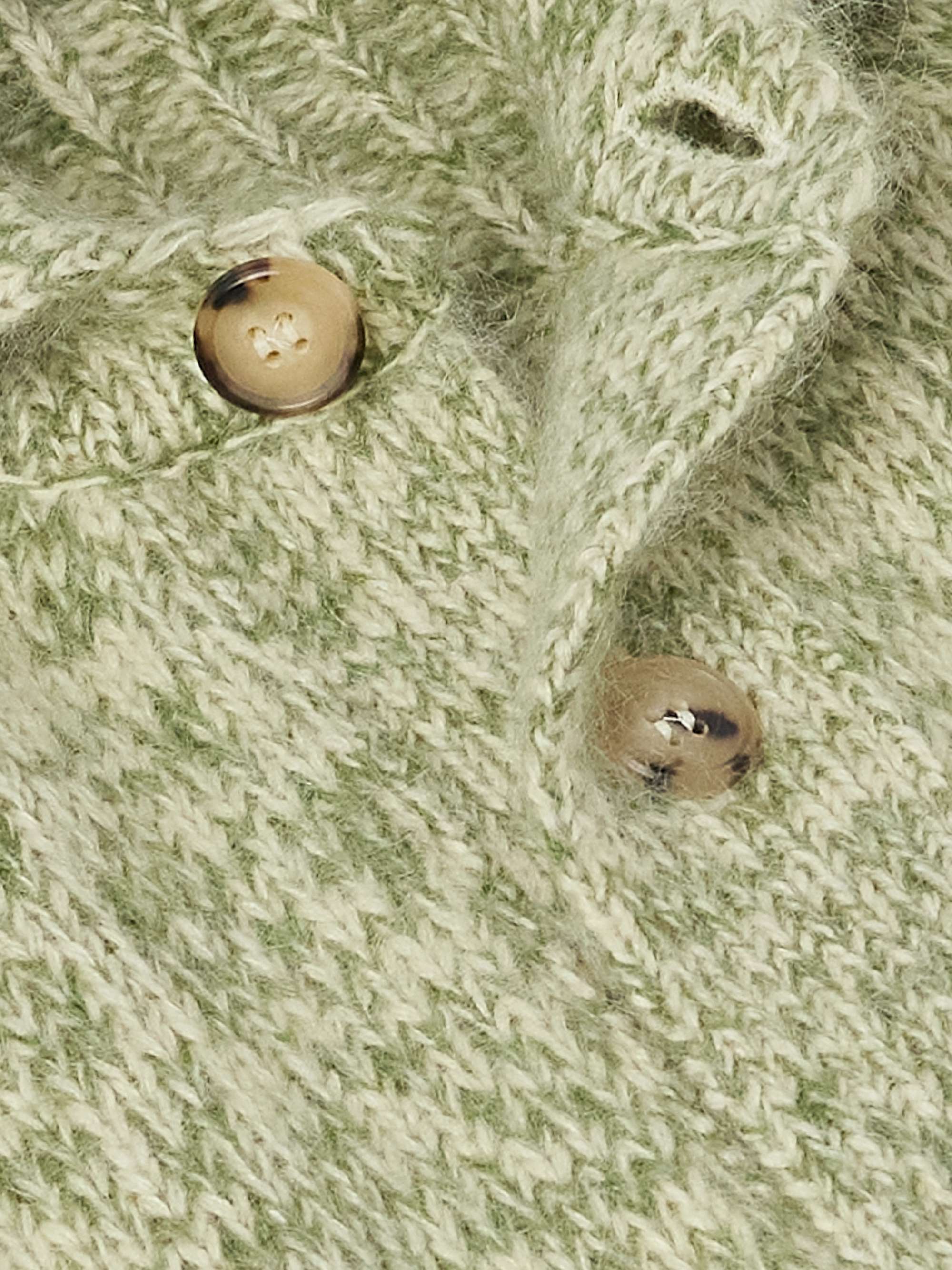 Ribbed Wool-Blend Polo Sweater view