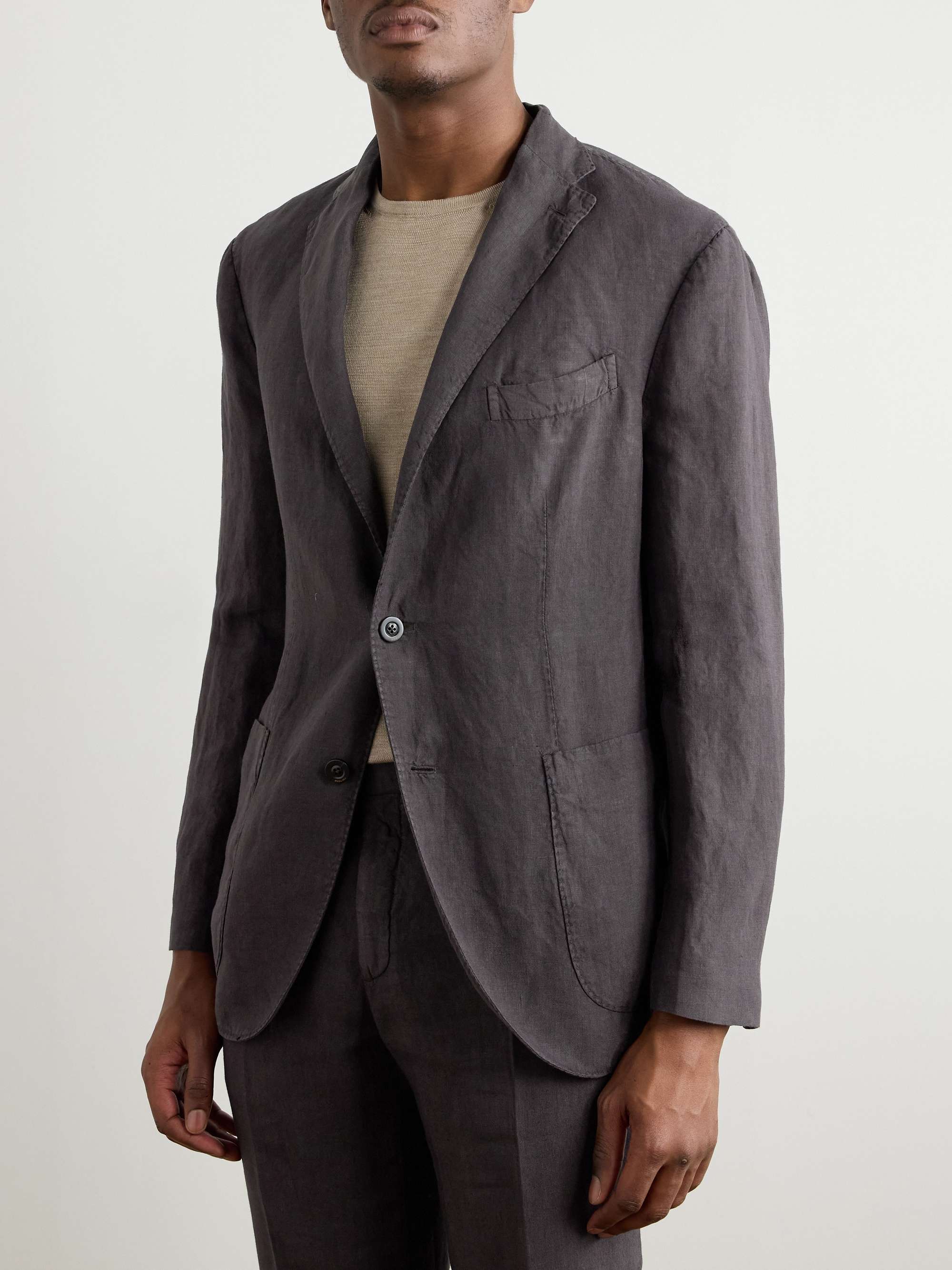 Garment-Dyed Linen Suit Jacket view