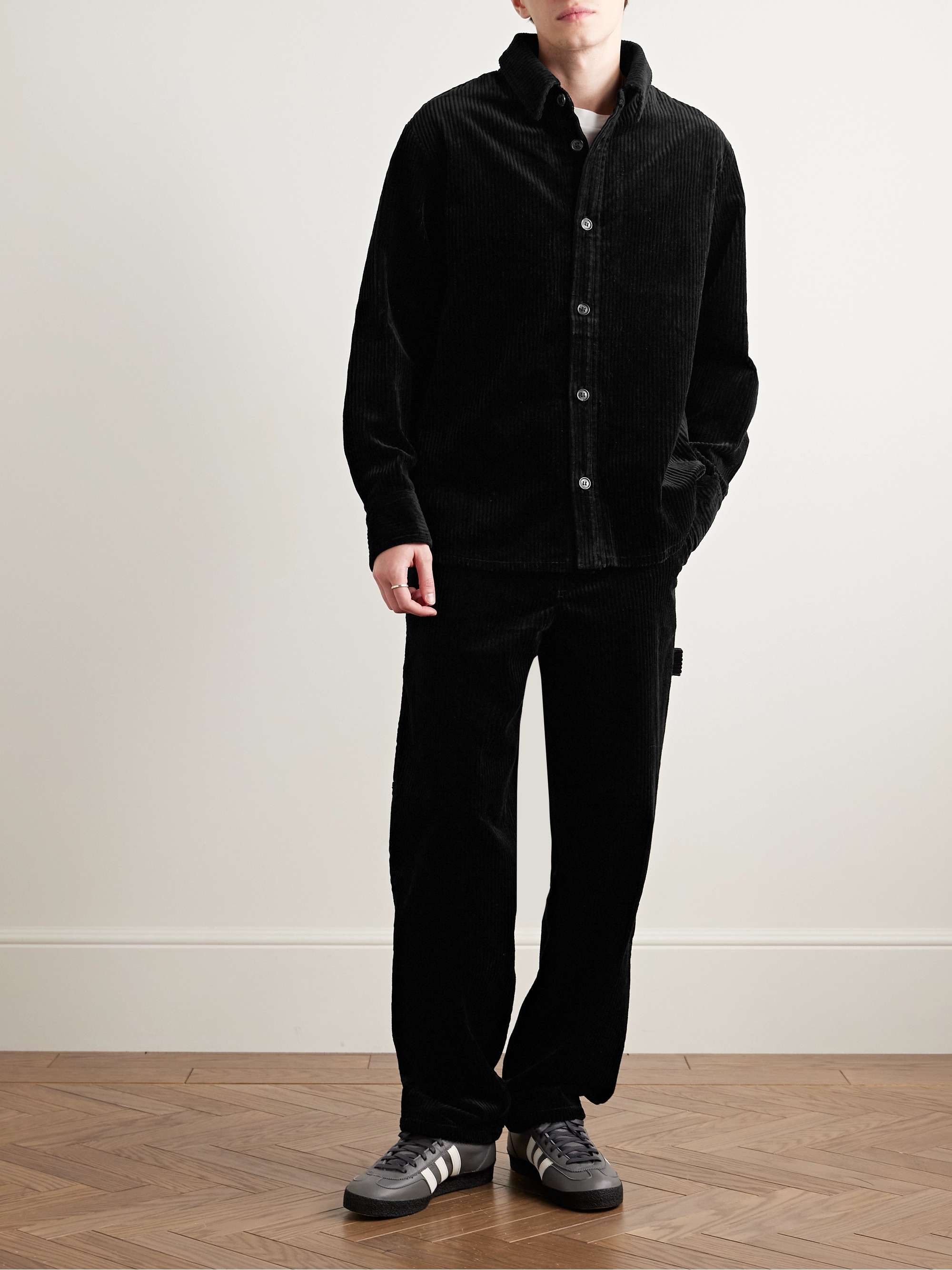 Fergus Straight-Leg Cotton-Blend Corduroy Trousers view