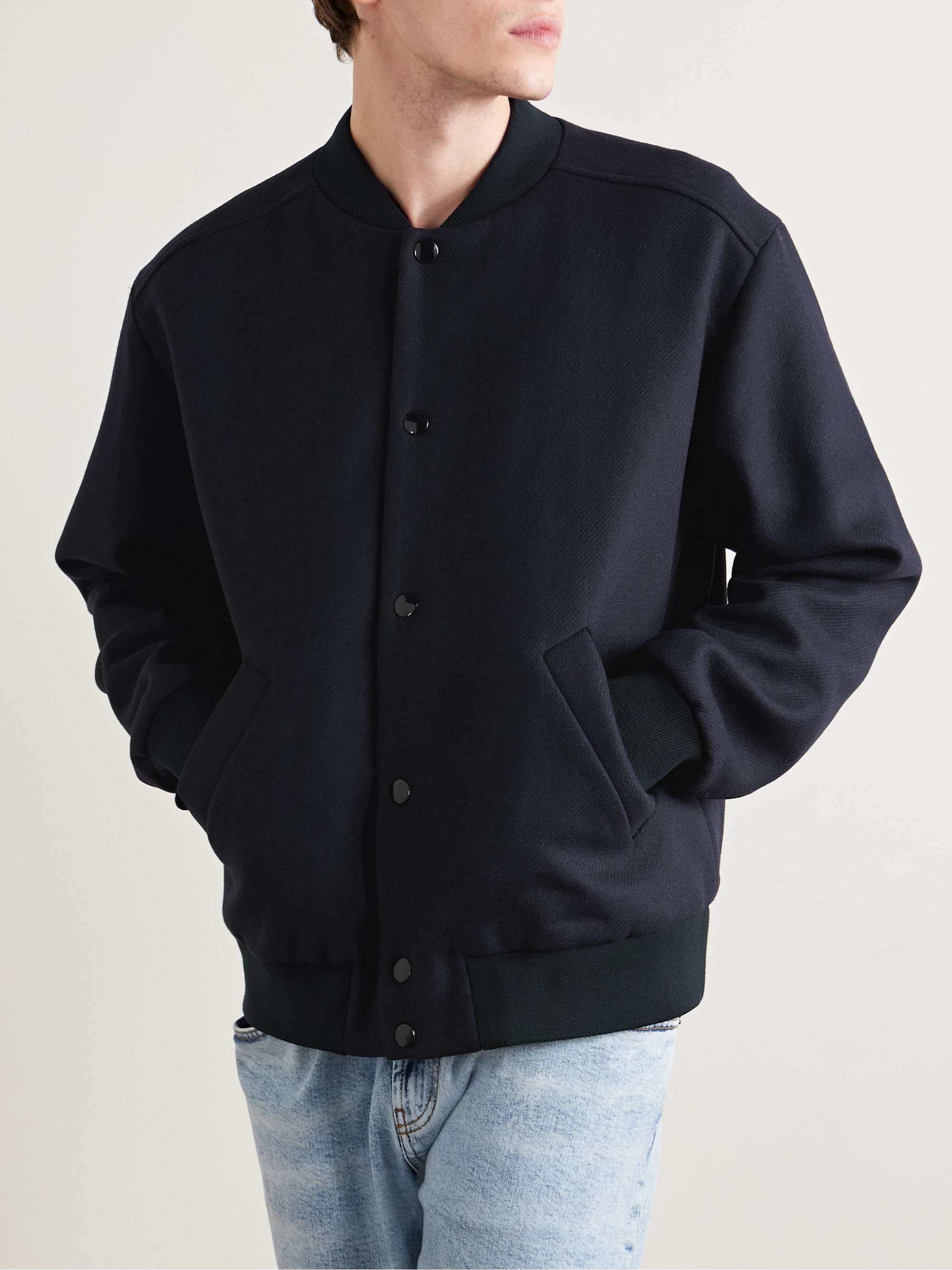 Micky Virgin Wool-Blend Twill Bomber Jacket view