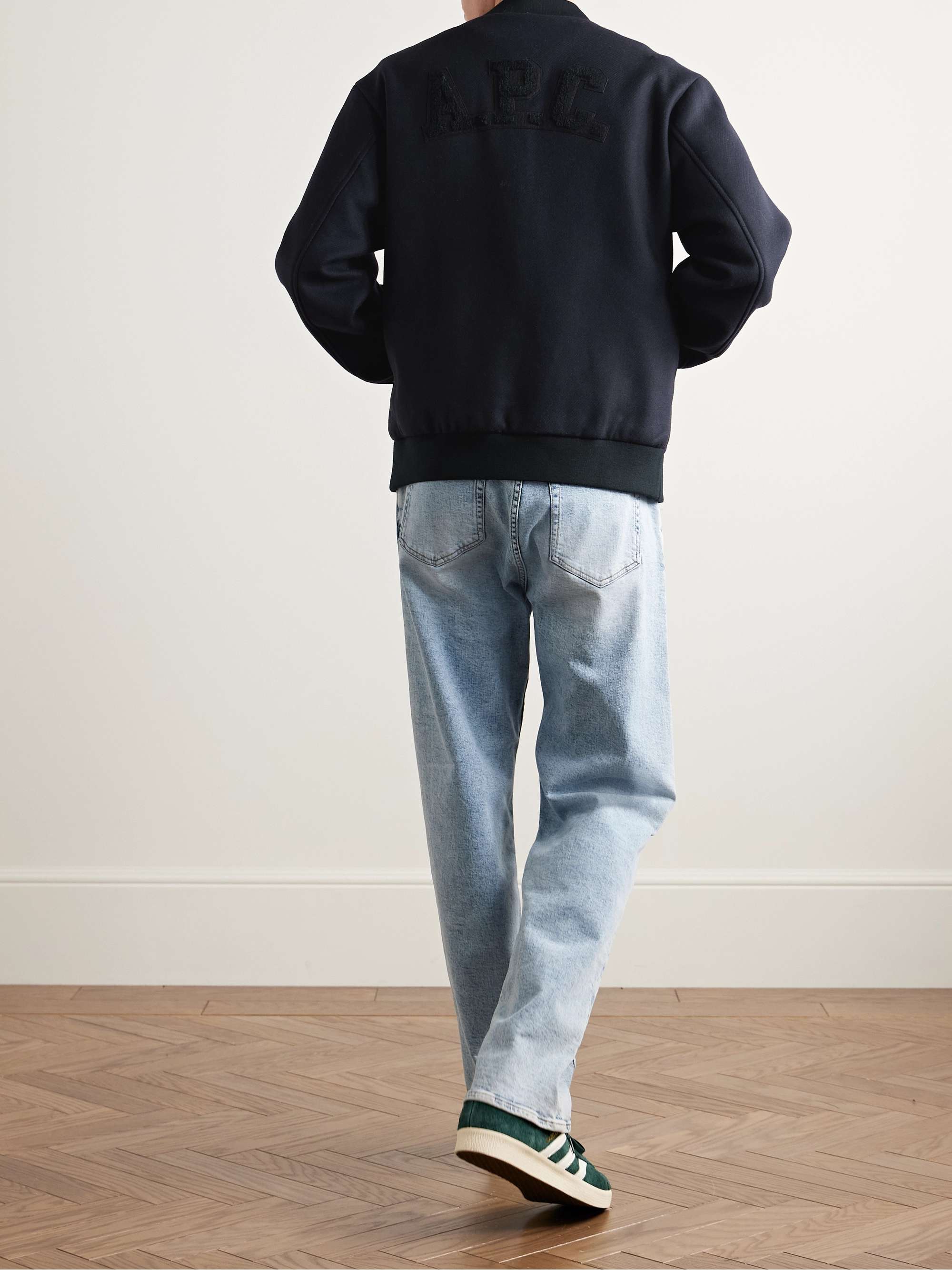 Micky Virgin Wool-Blend Twill Bomber Jacket view