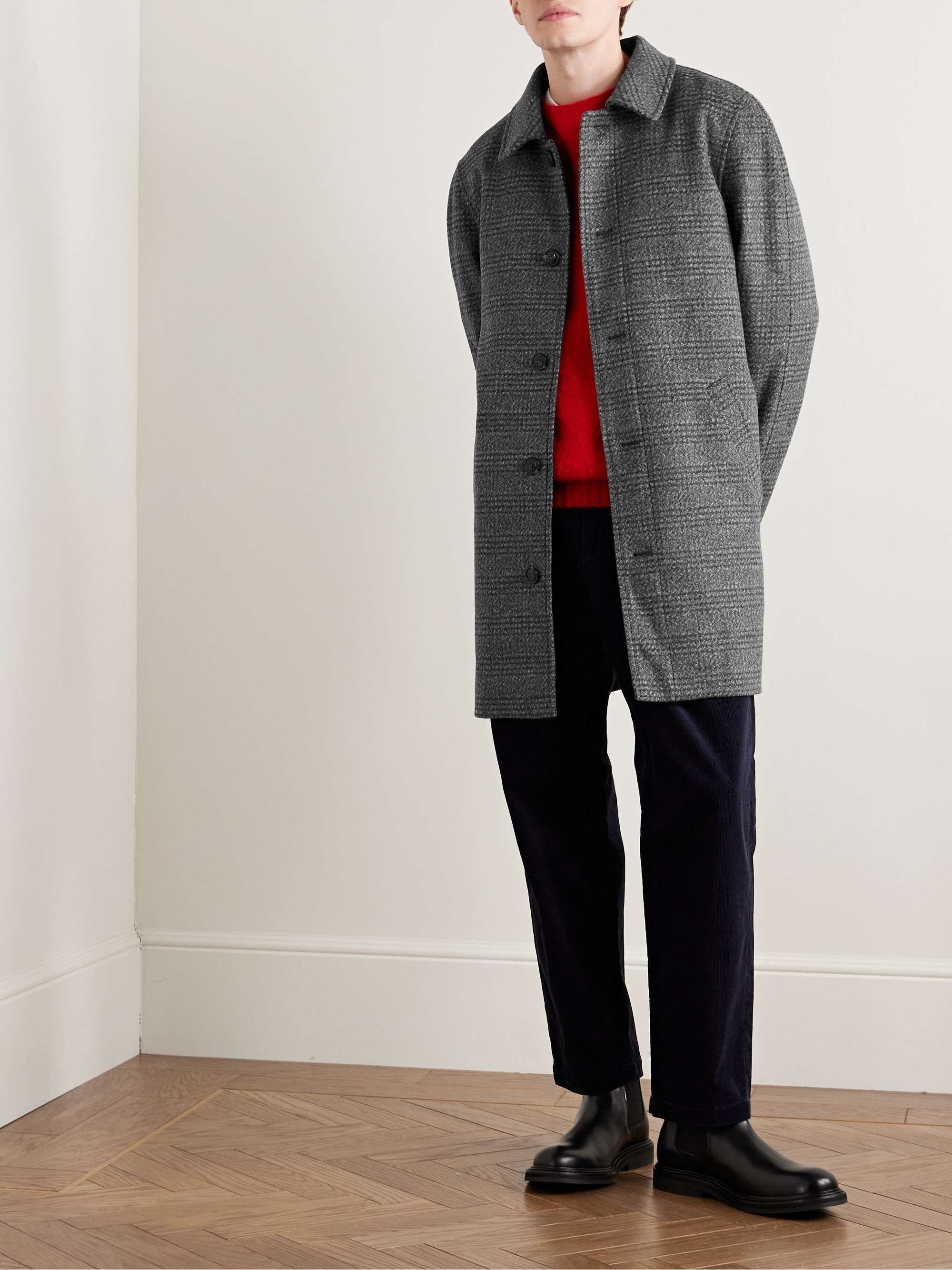Pete Checked Wool-Blend Coat view