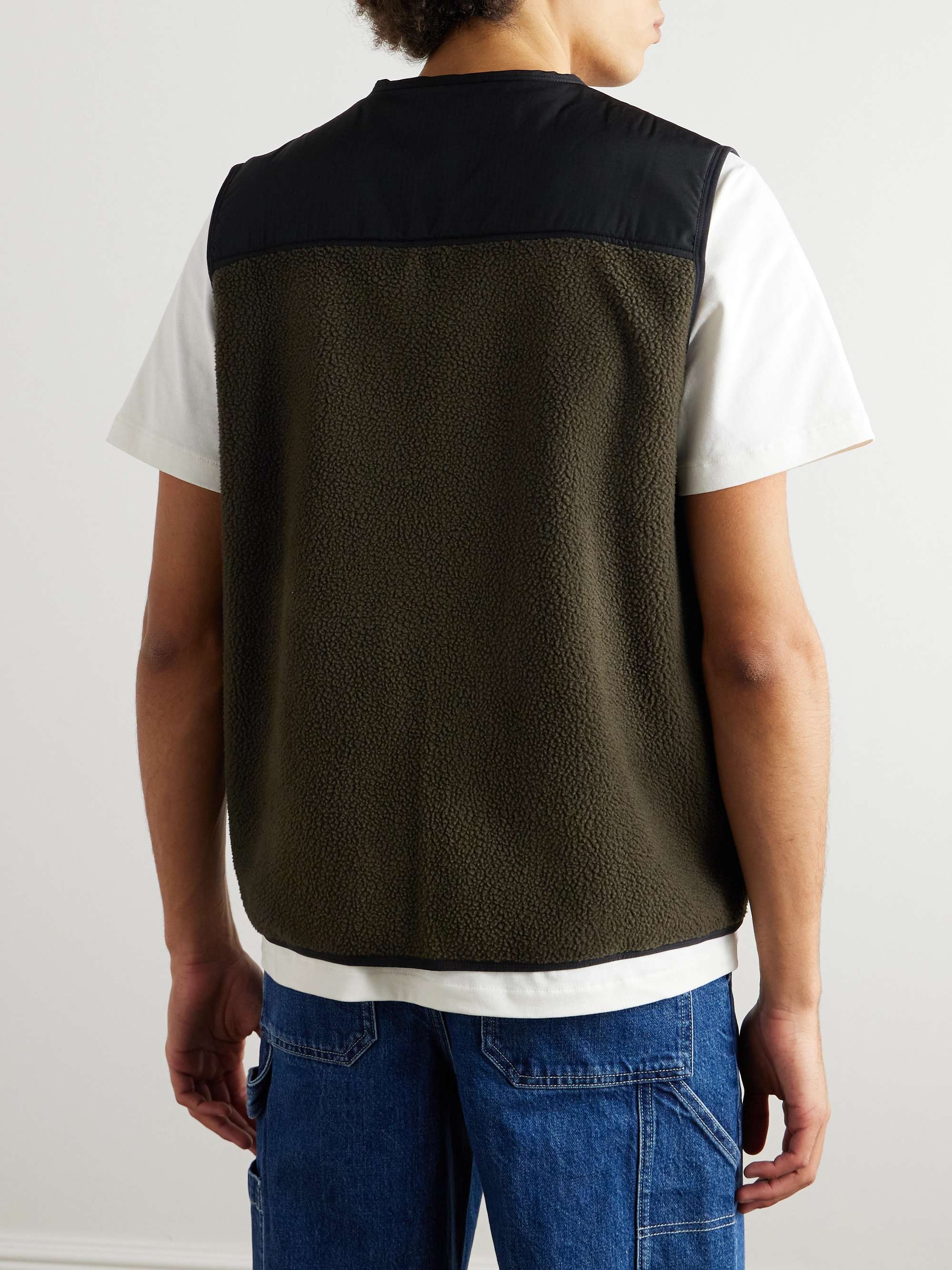 Nate Ripstop-Trimmed Fleece Gilet view