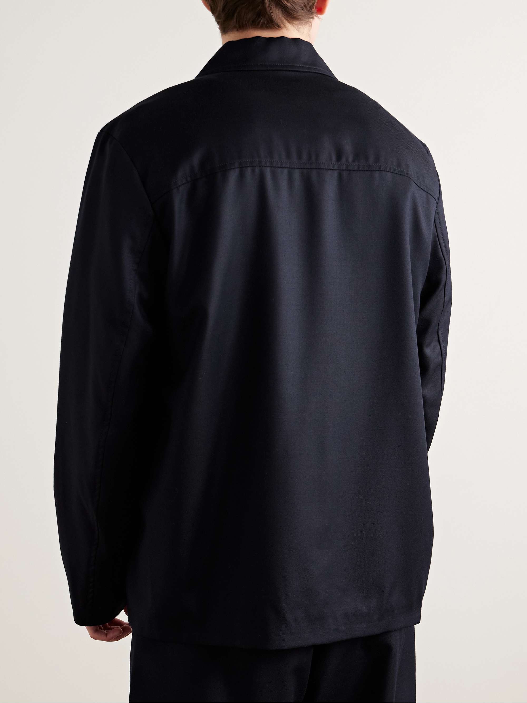 Jeffray Lyocell and Wool-Blend Twill Shirt view