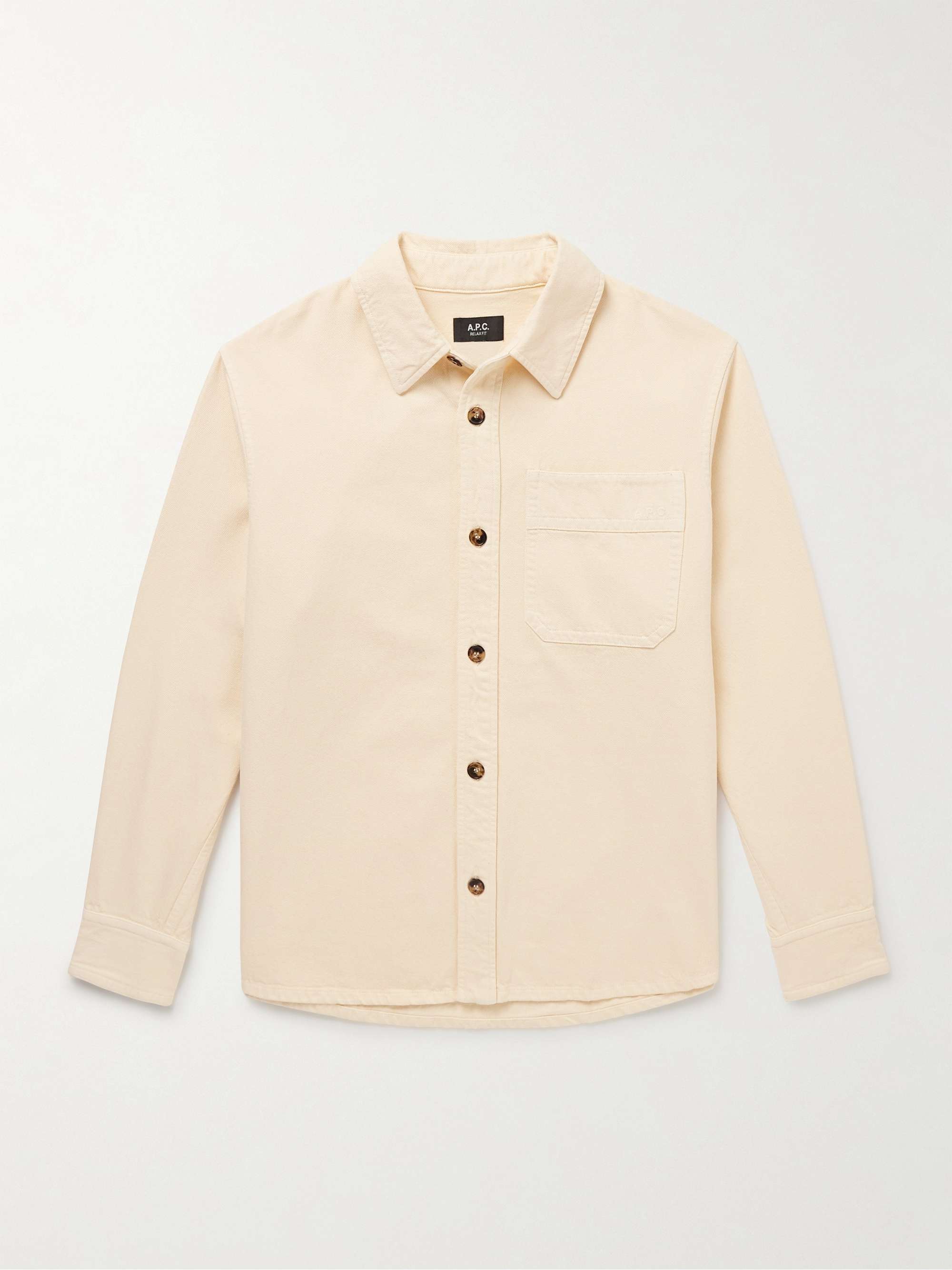 Basile Logo-Embroidered Organic Cotton-Twill Overshirt view