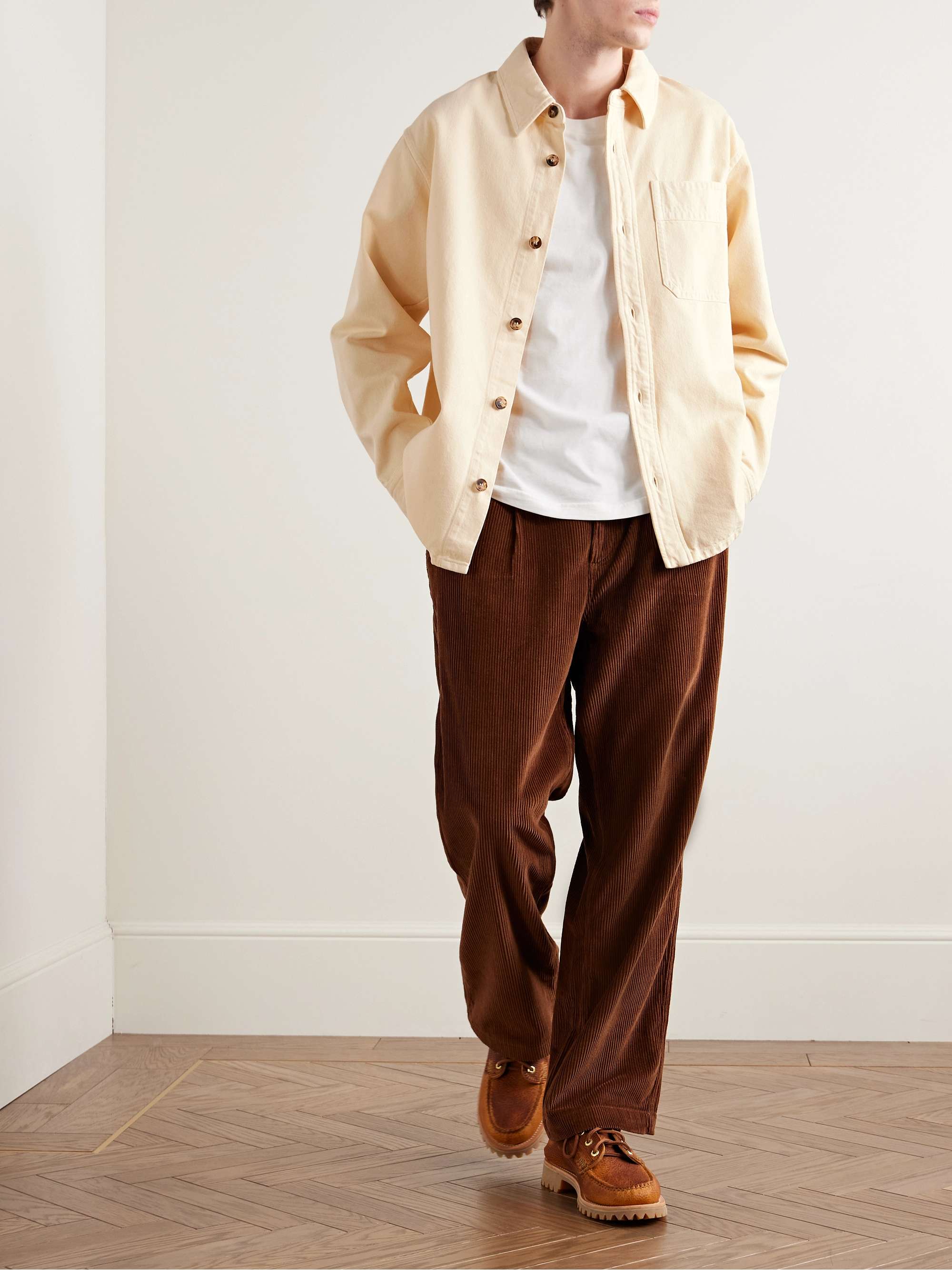 Basile Logo-Embroidered Organic Cotton-Twill Overshirt view