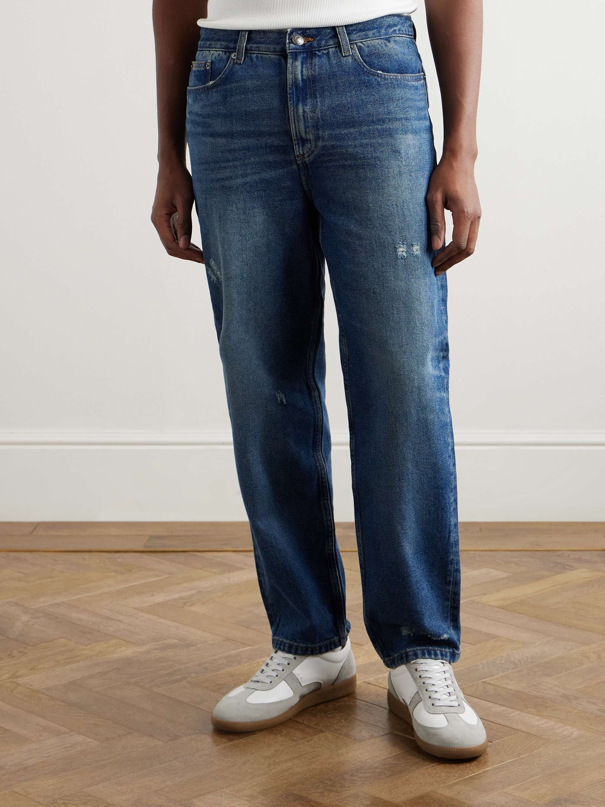 Martin Straight-Leg Distressed Jeans view