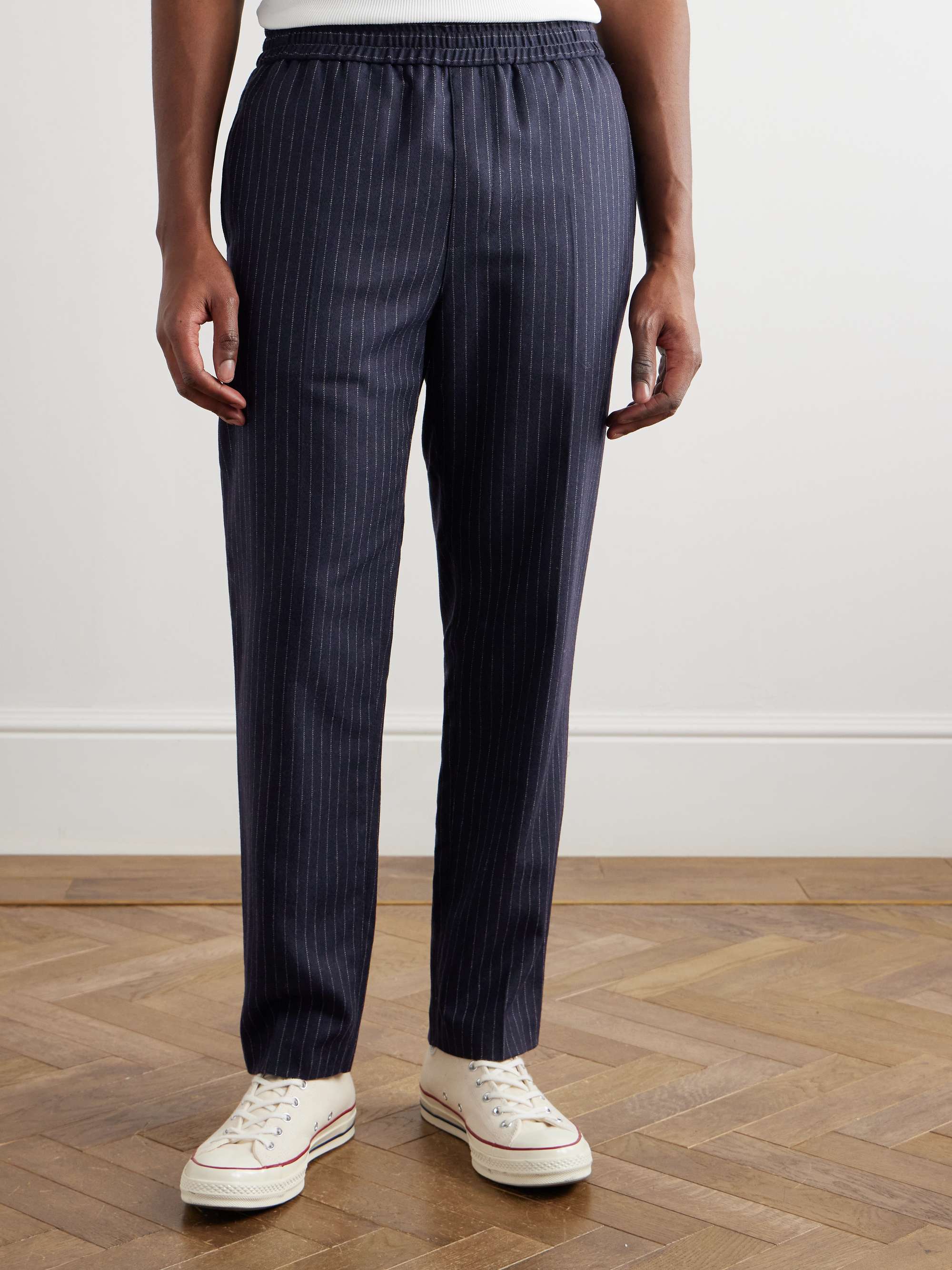 Pieter Straight-Leg Pinstriped Wool-Blend Trousers view
