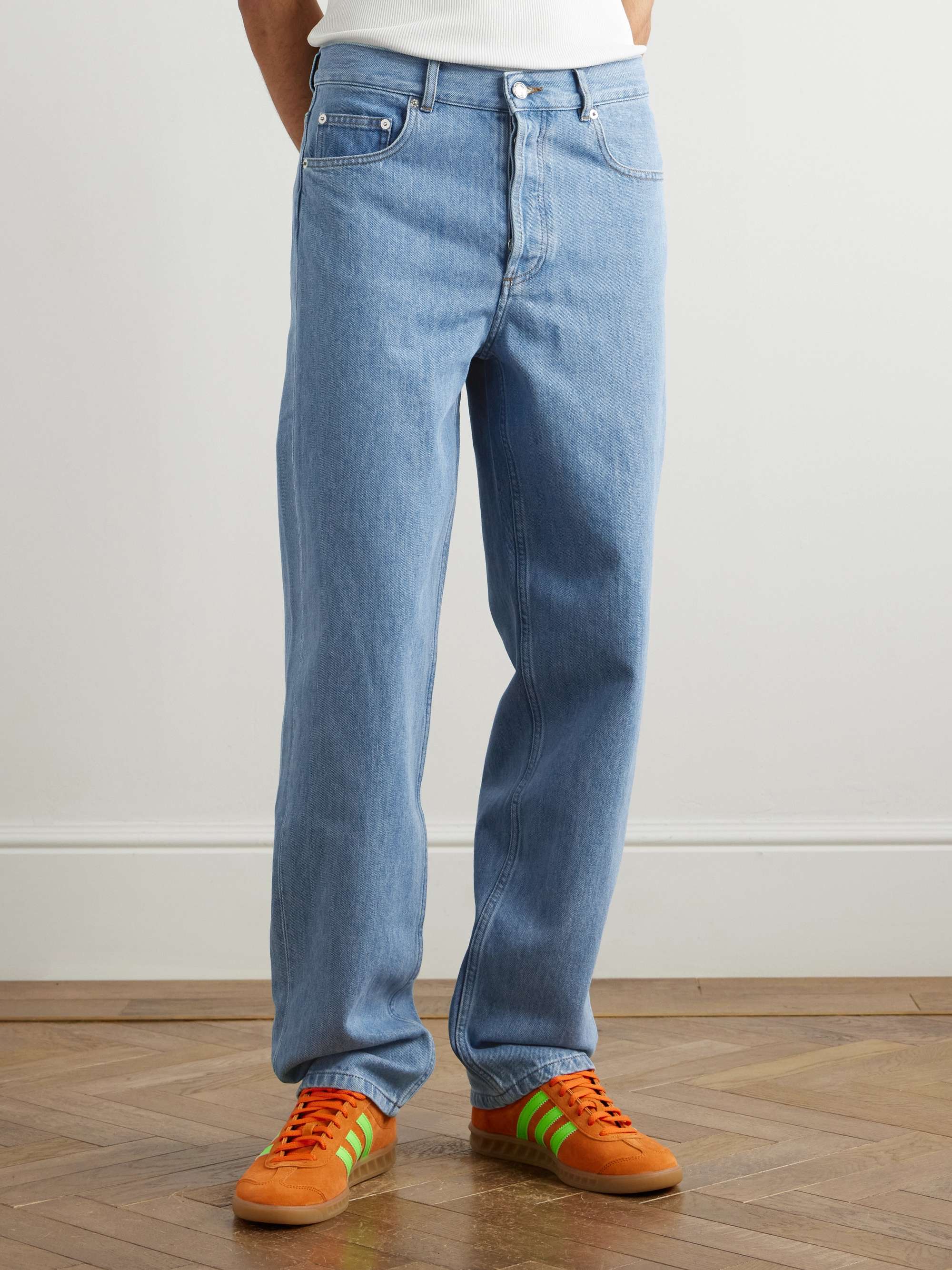 Fairfax Straight-Leg Stonewashed Jeans view