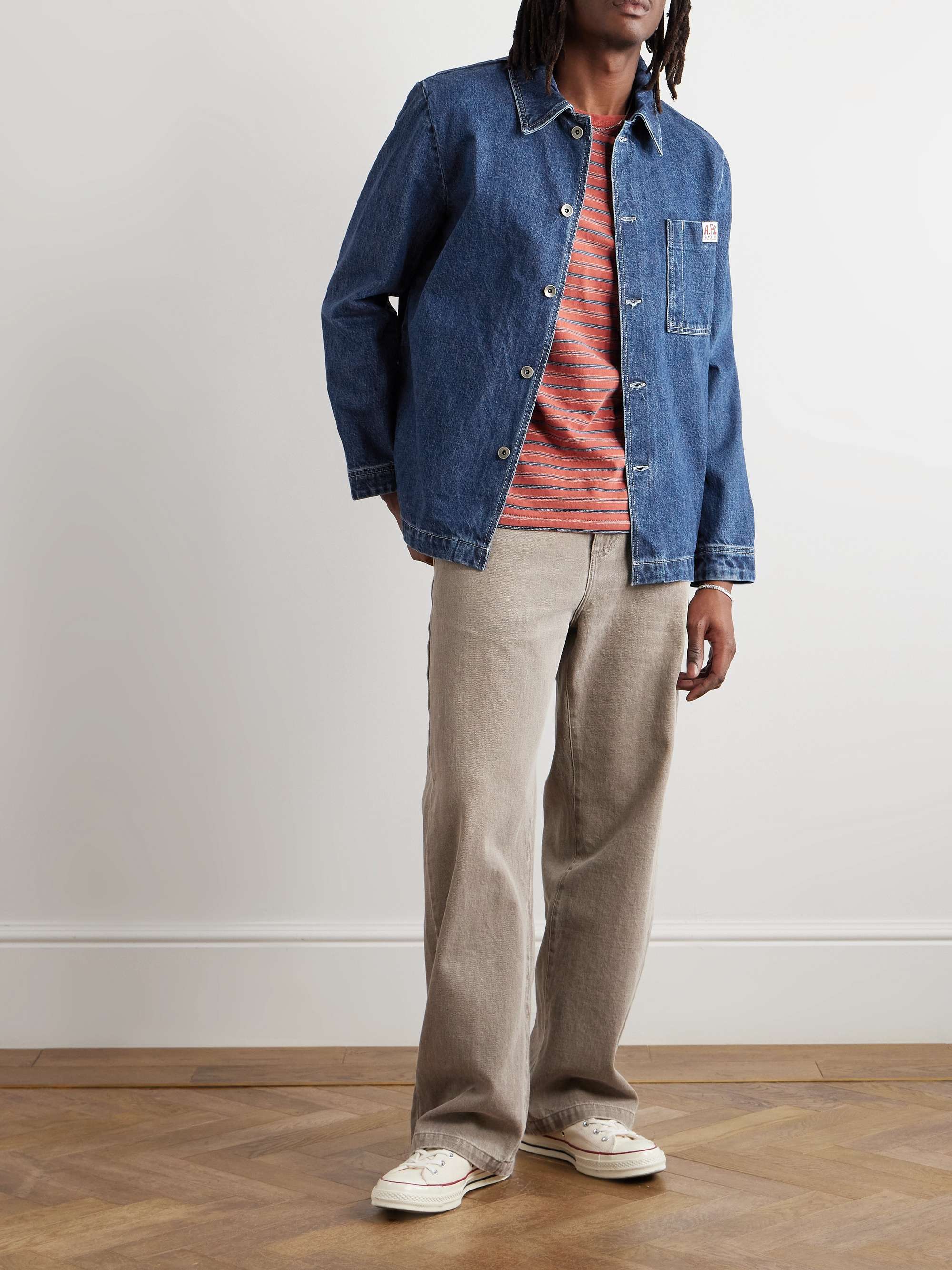 Ralph Logo-Appliquéd Organic Denim Jacket view
