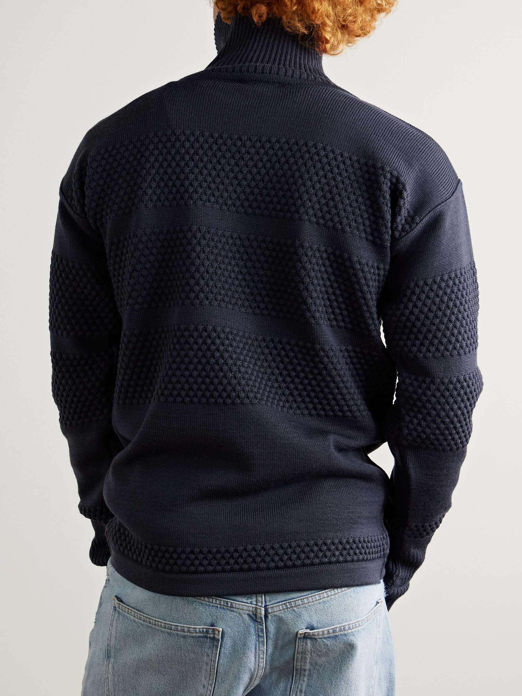 Fisherman Virgin Wool Half-Zip Sweater view