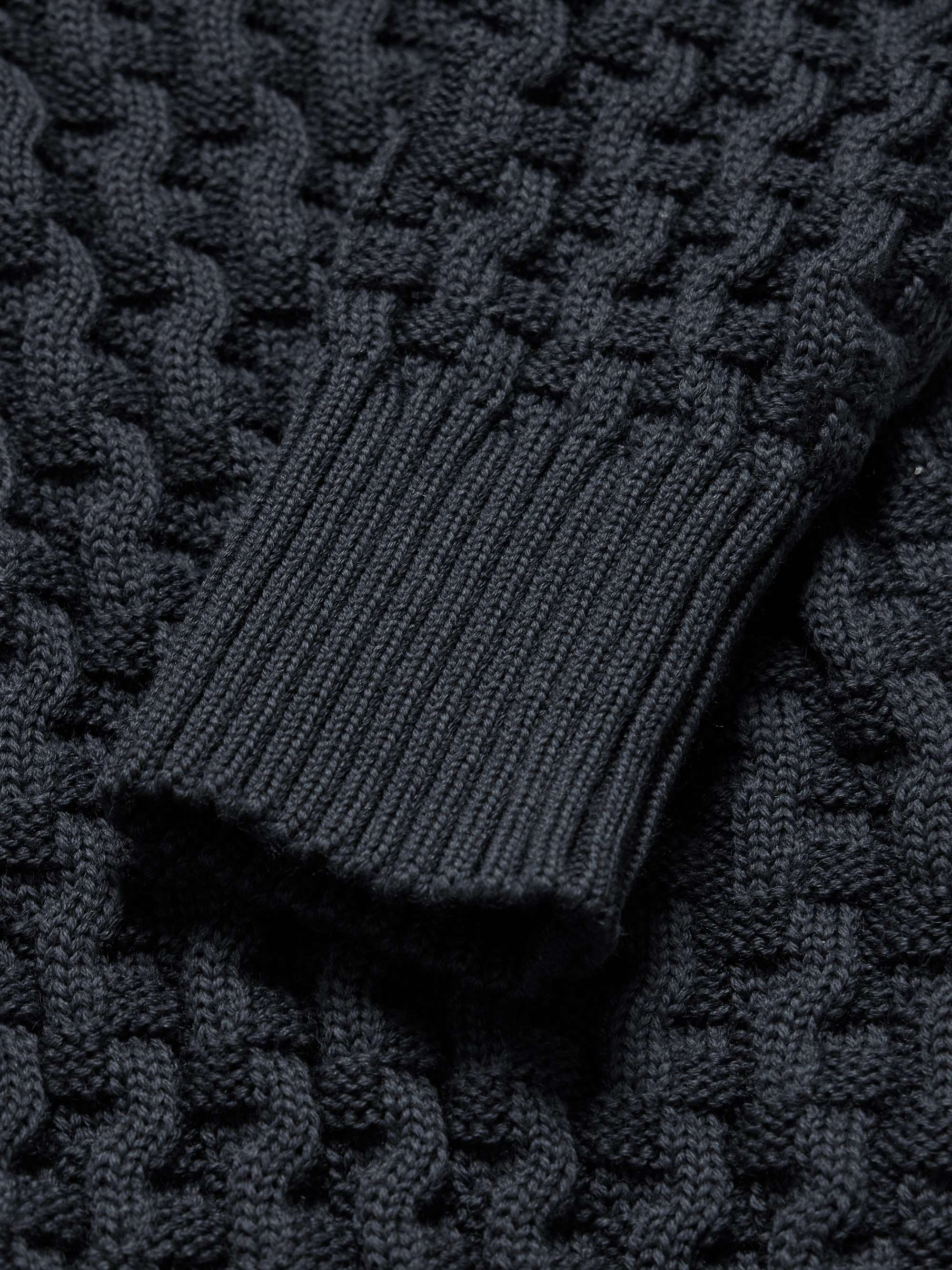 Stark Slim-Fit Basketweave Virgin Wool Cardigan view