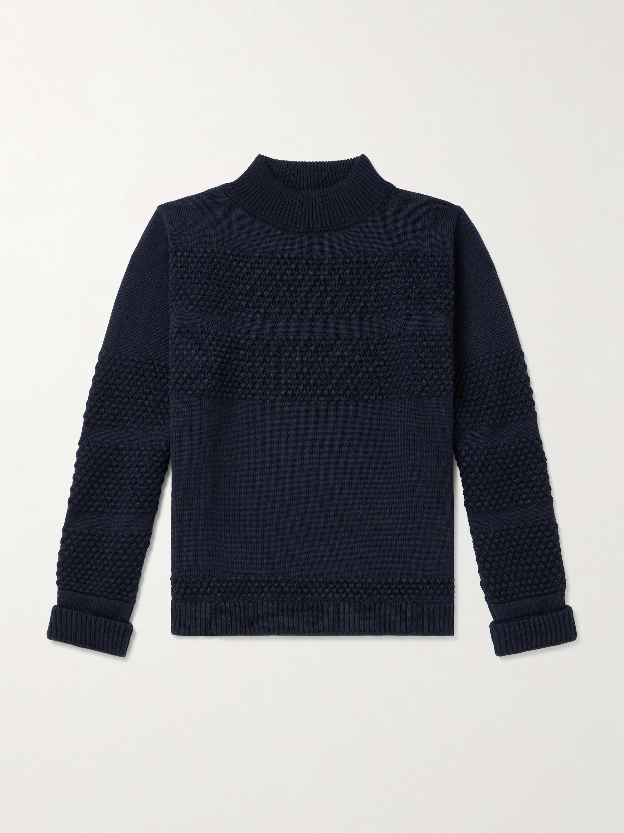 Fisherman II Textured Virgin Wool Rollneck Sweater view