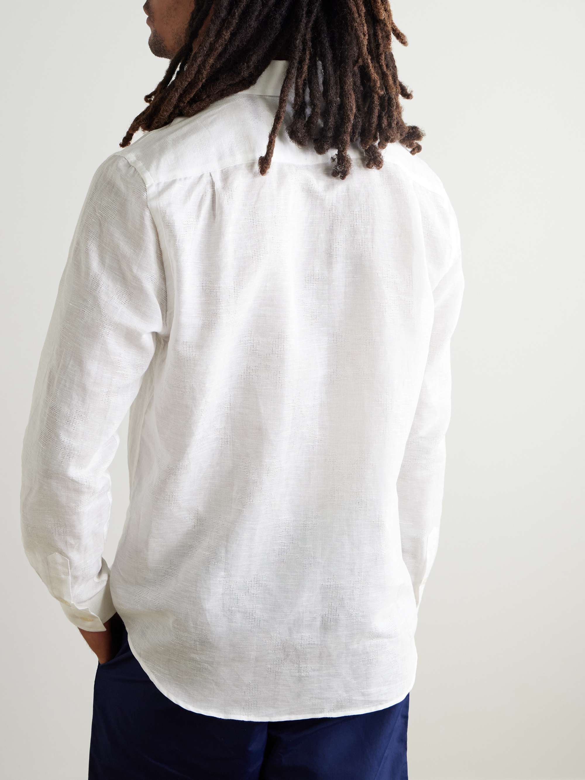 Caroubis Cotton and Linen-Blend Gauze Shirt view