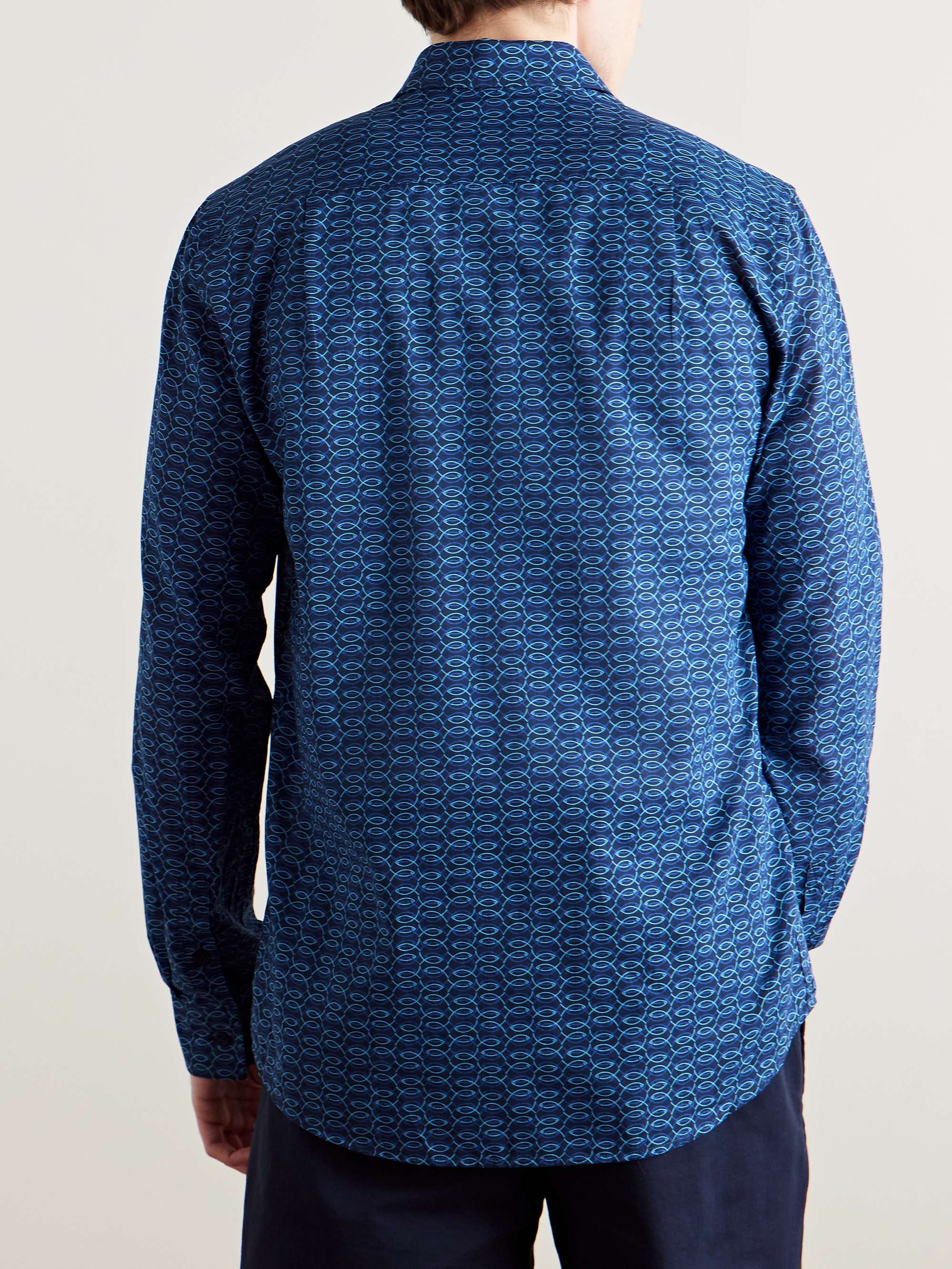 Caracal Printed Organic Cotton-Voile Shirt view