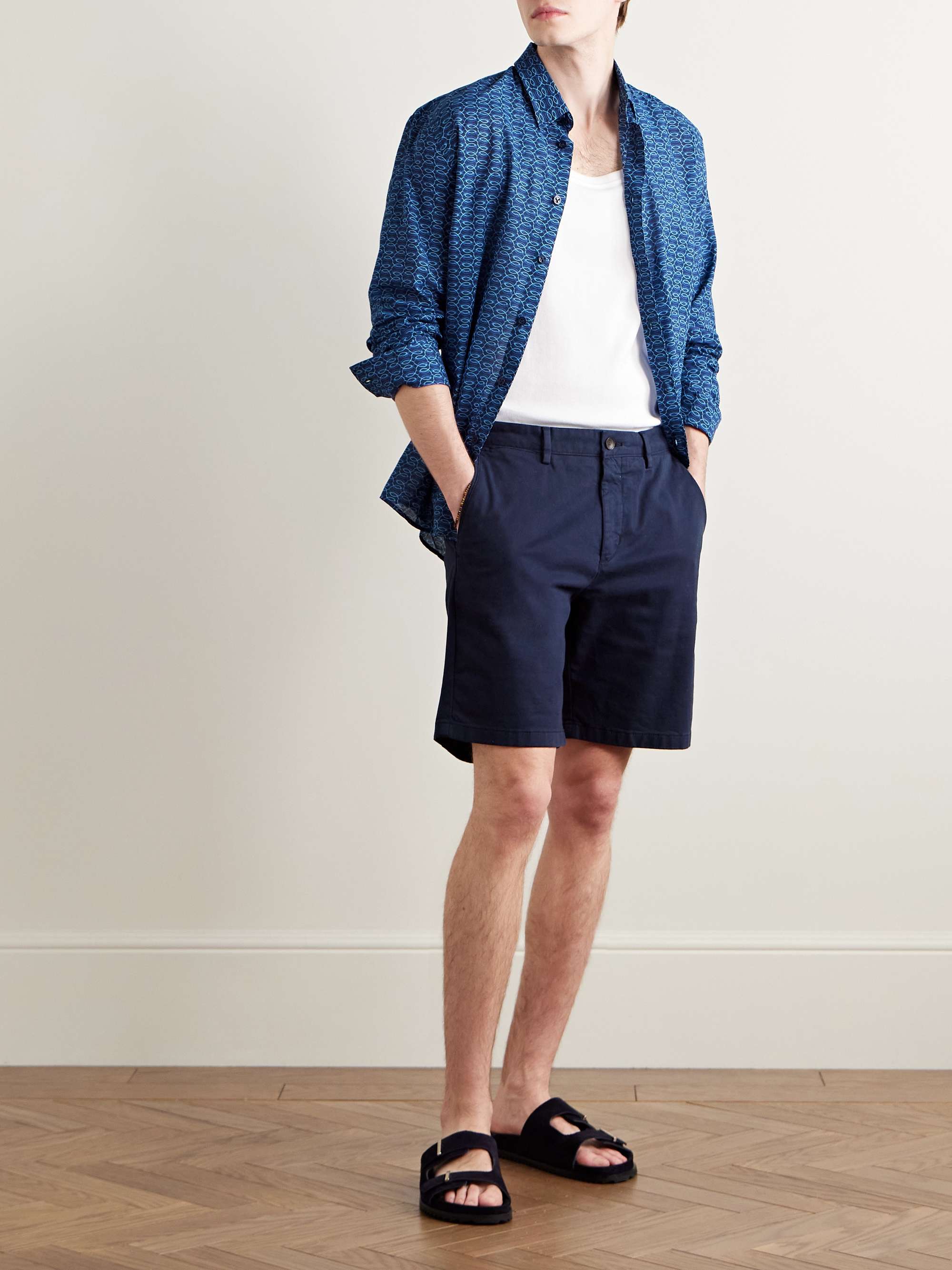 Caracal Printed Organic Cotton-Voile Shirt view