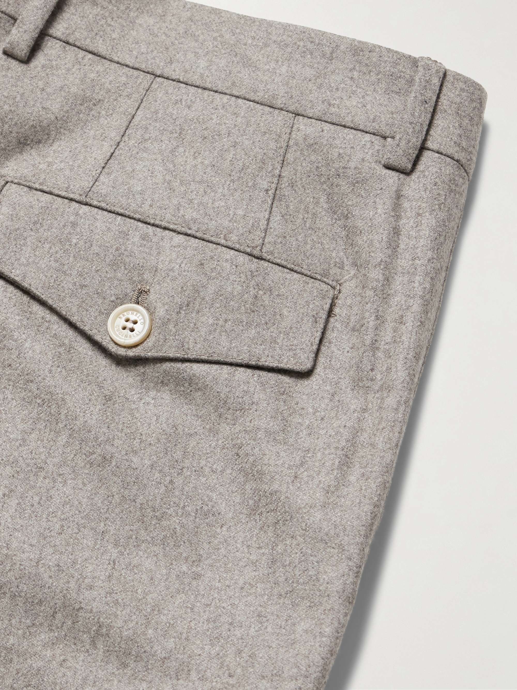 Tapered Pleated Virgin Wool Trousers view