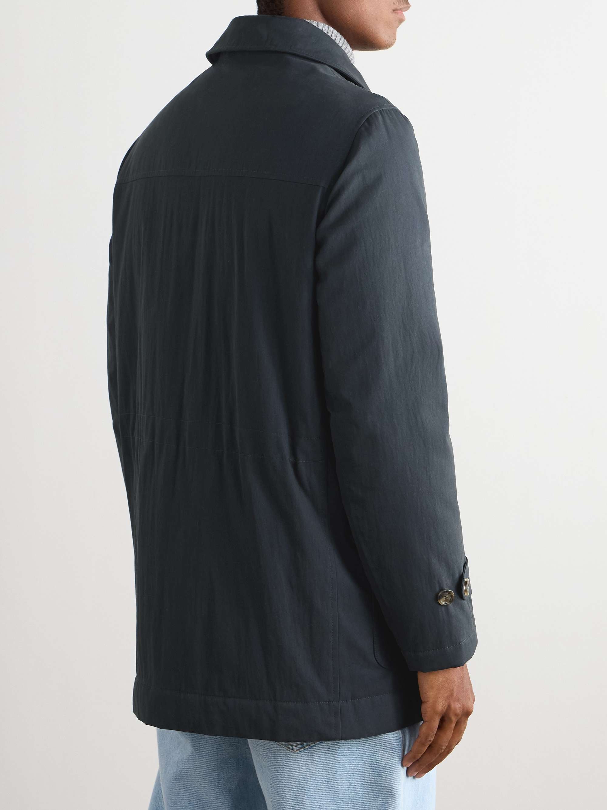 Padded Cotton-Blend Gabardine Jacket view