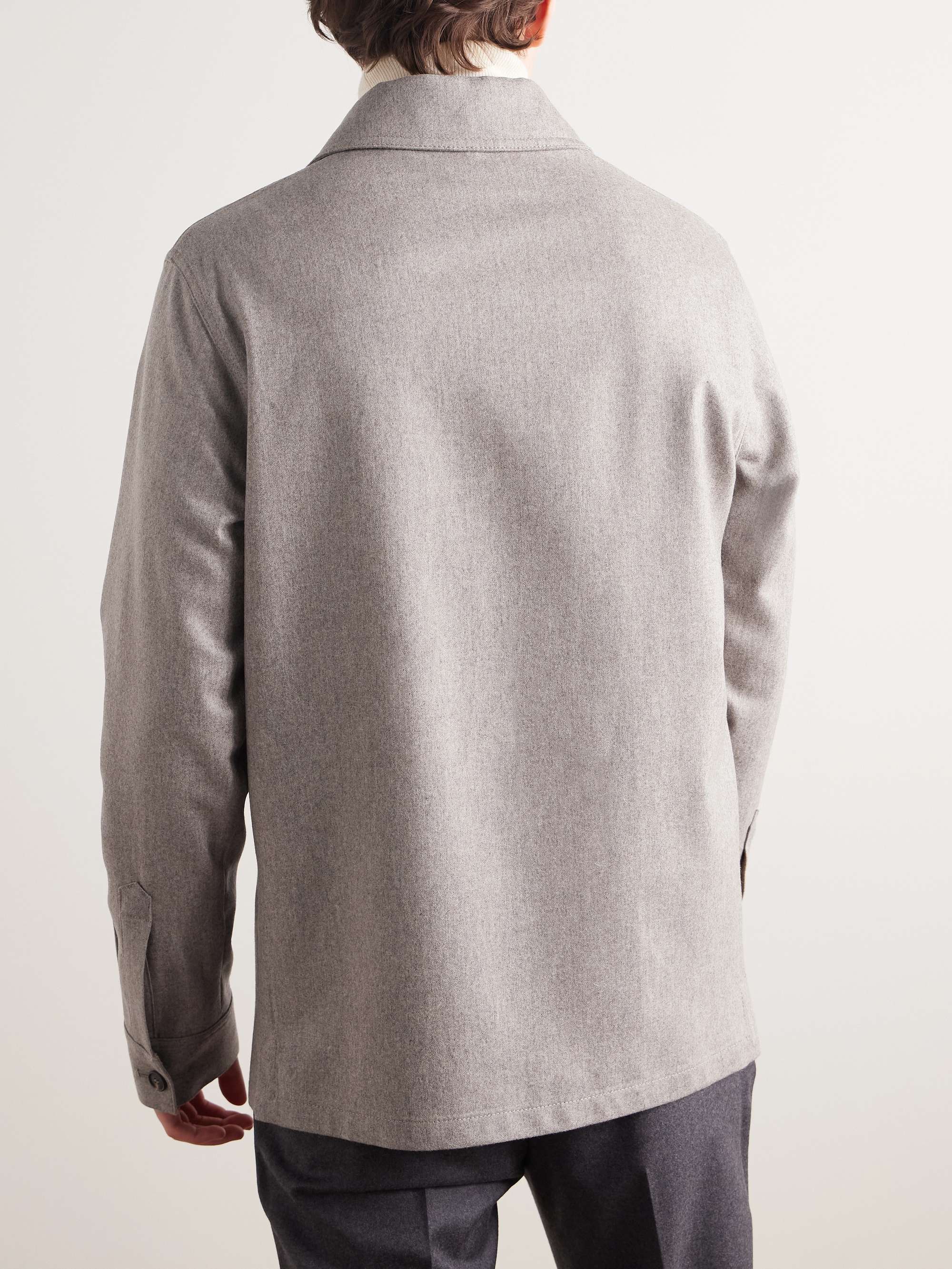 Venezia 1951 Brushed Virgin Wool-Blend Overshirt view