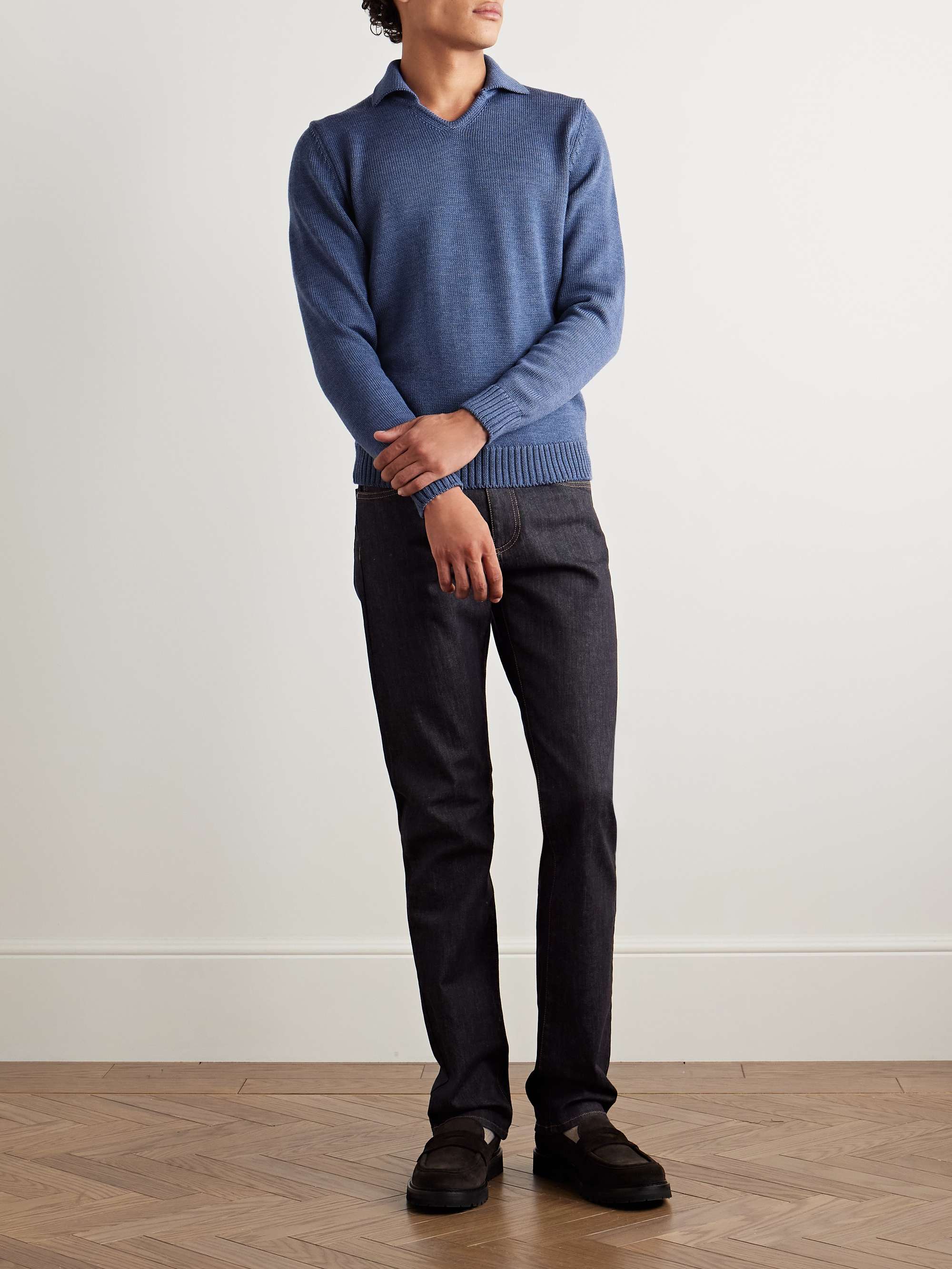 Zanone Giro Virgin Wool Polo Shirt view