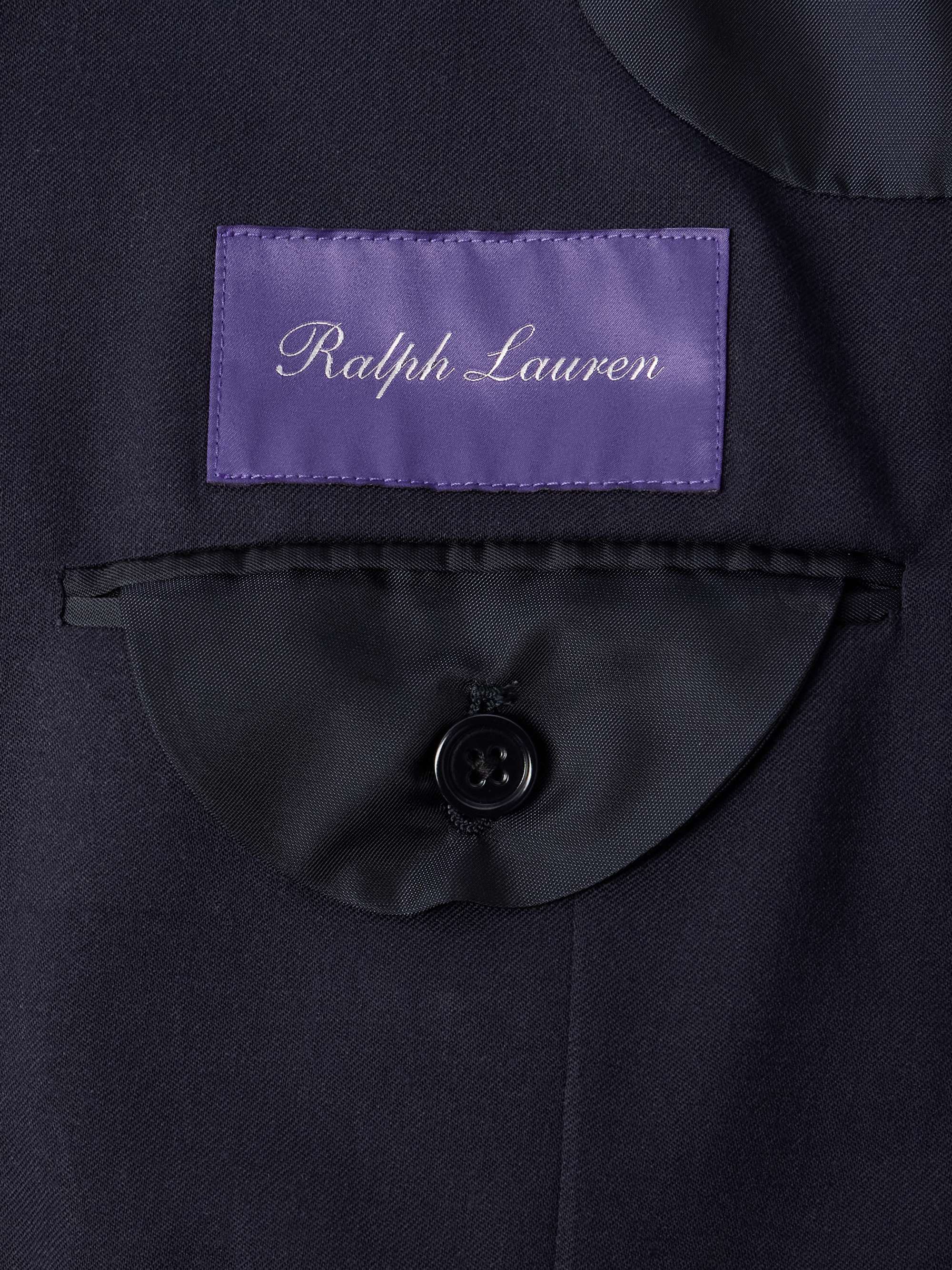 Slim-Fit Double-Breasted Wool-Twill Blazer view