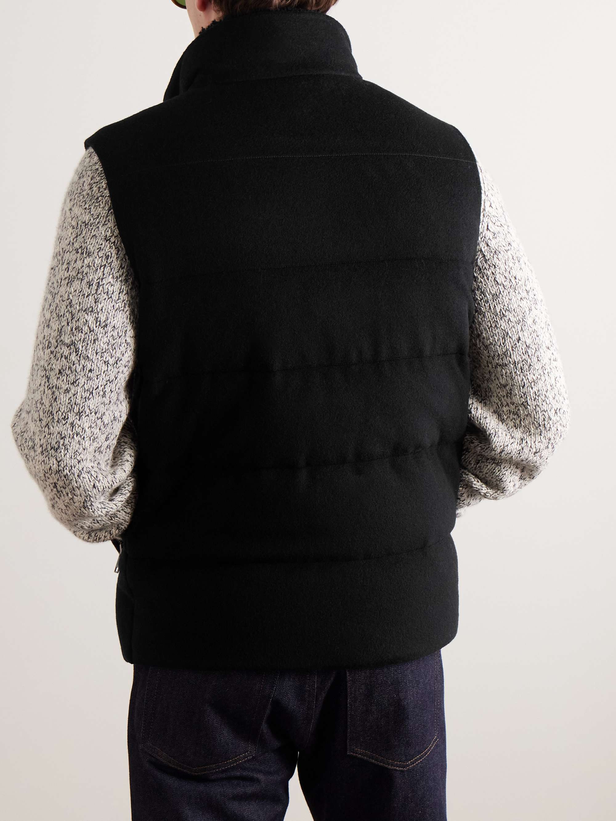 Cameron Shearling-Trimmed Quilted Wool-Blend Felt Down Gilet view