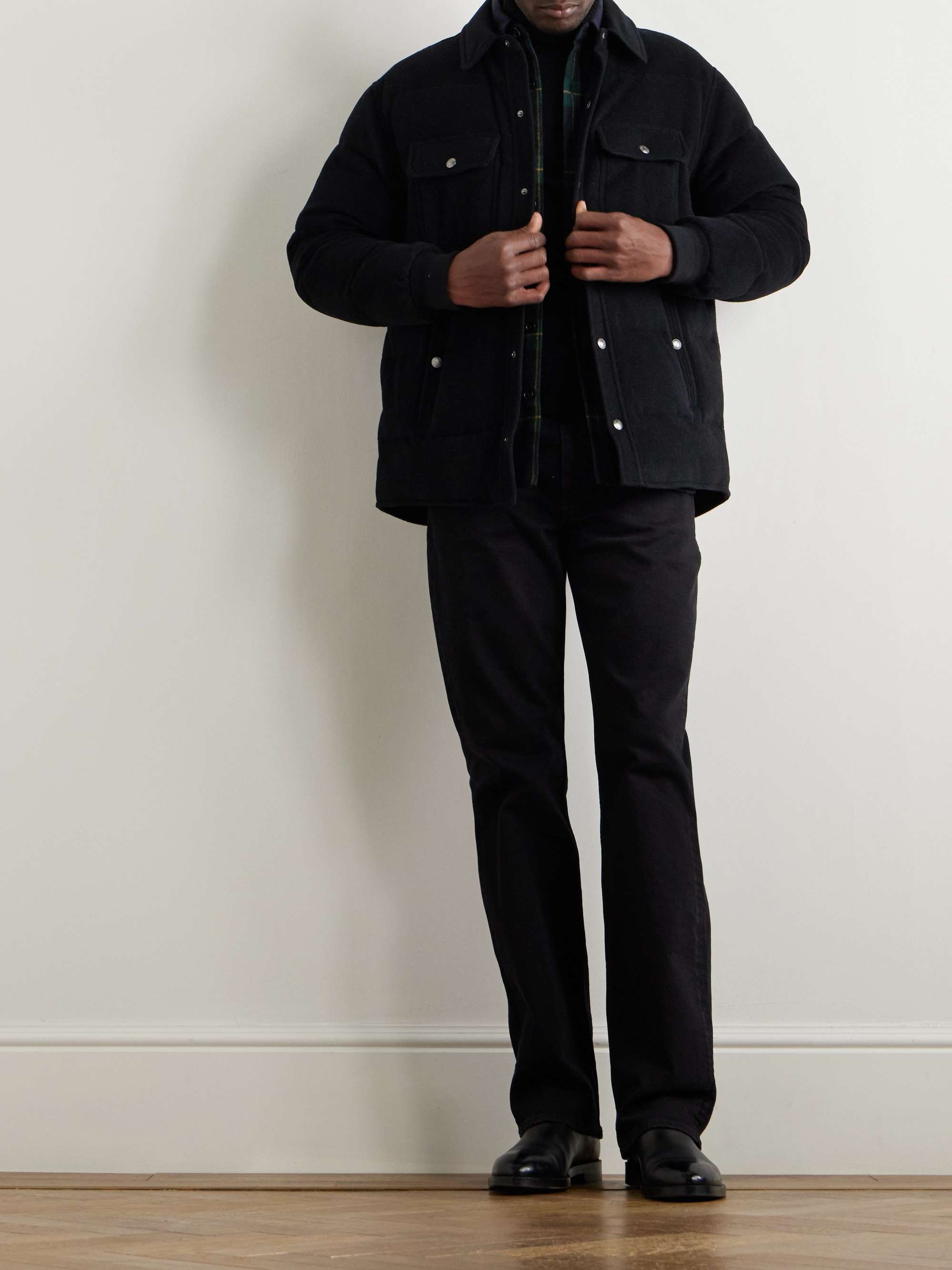 Bennett Quilted Wool-Blend Felt Down Jacket view