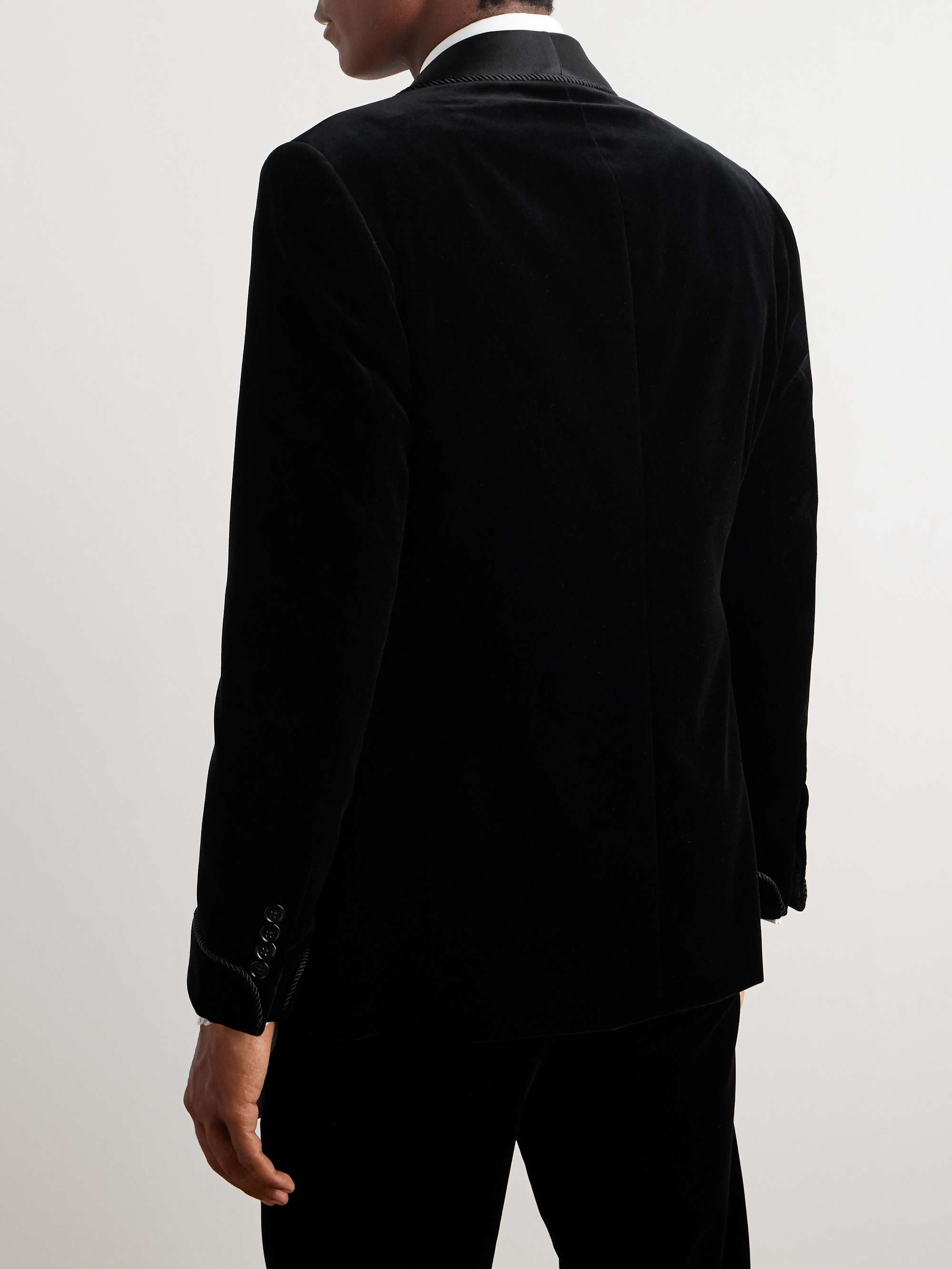 Silk-Trimmed Wool-Velvet Tuxedo Jacket view