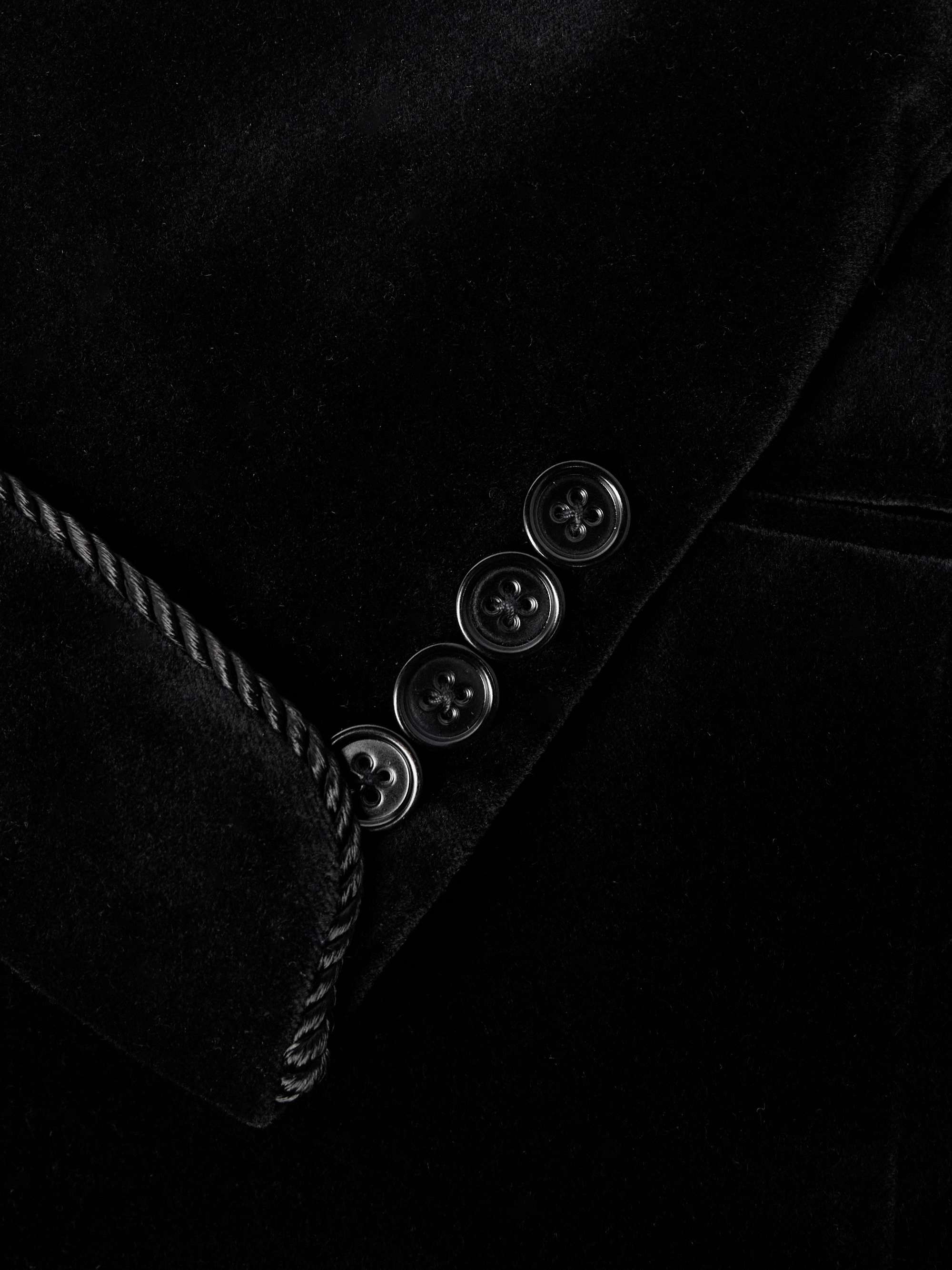 Silk-Trimmed Wool-Velvet Tuxedo Jacket view
