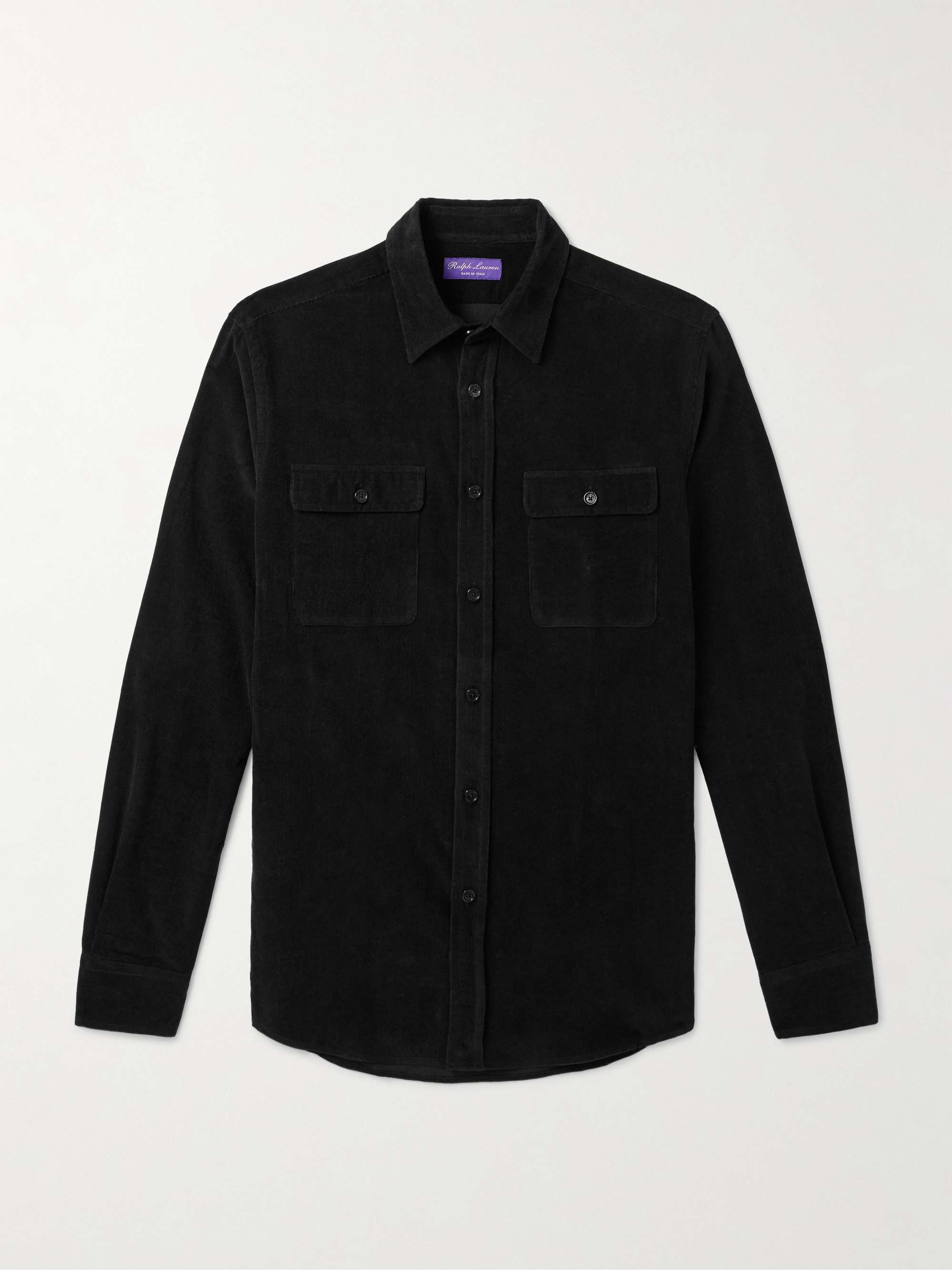 Cotton and Cashmere-Blend Corduroy Shirt view
