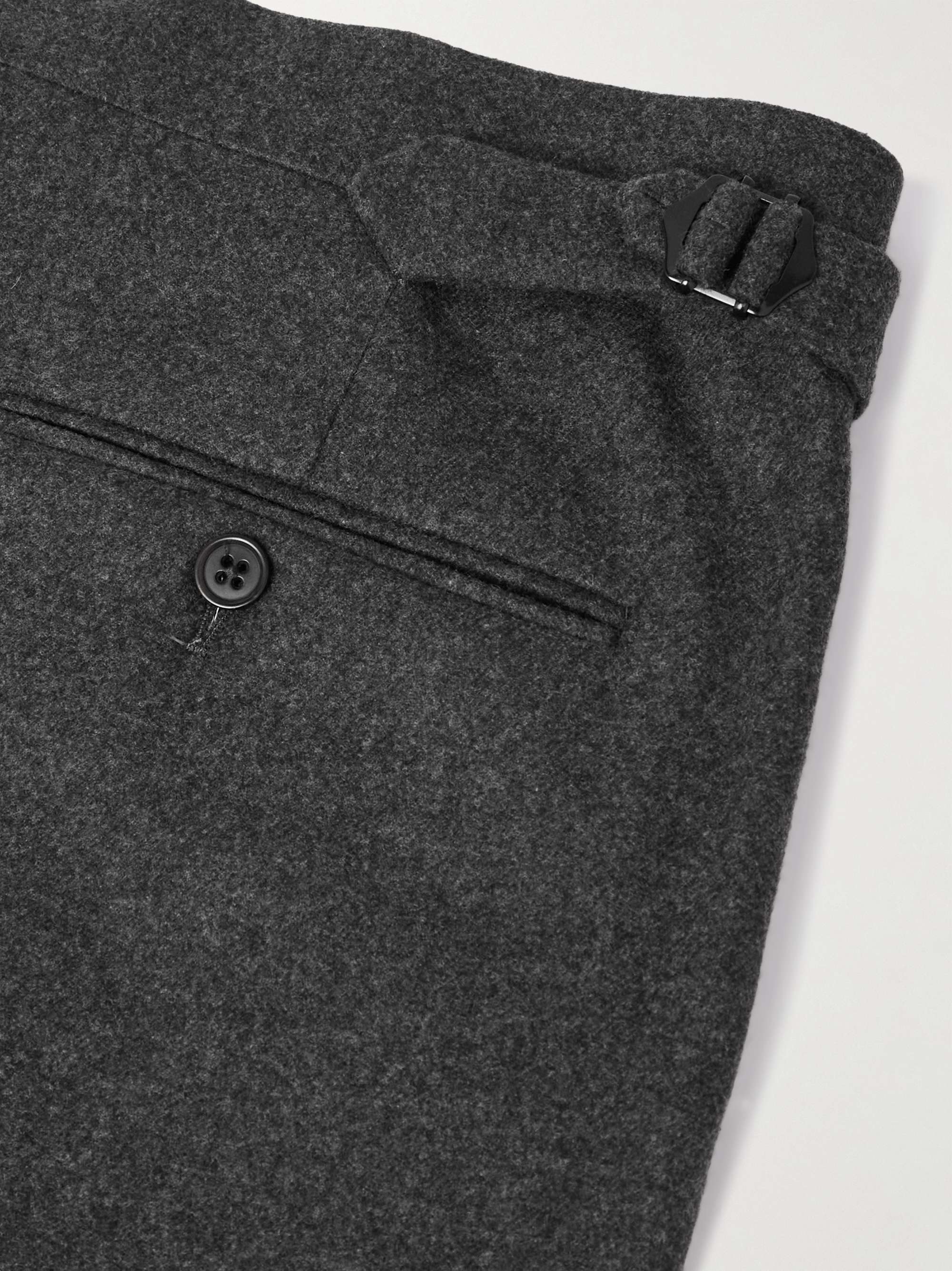 Gregory Straight-Leg Wool-Flannel Trousers view