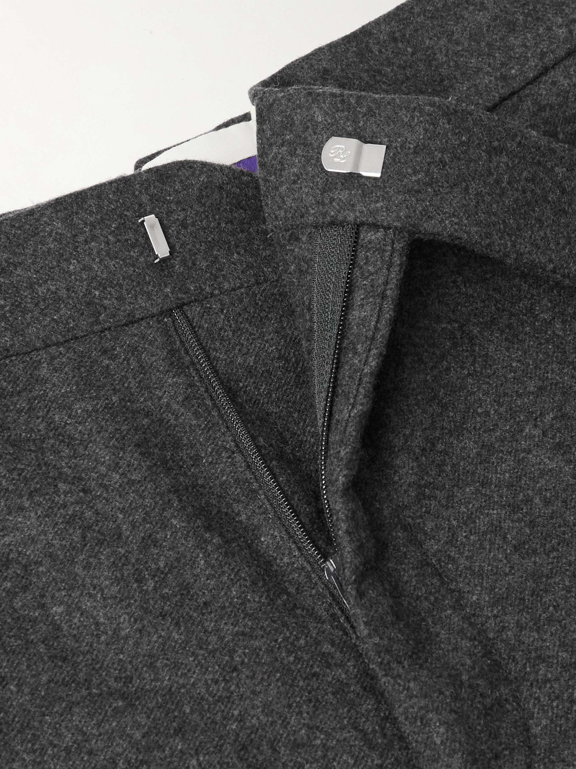 Gregory Straight-Leg Wool-Flannel Trousers view