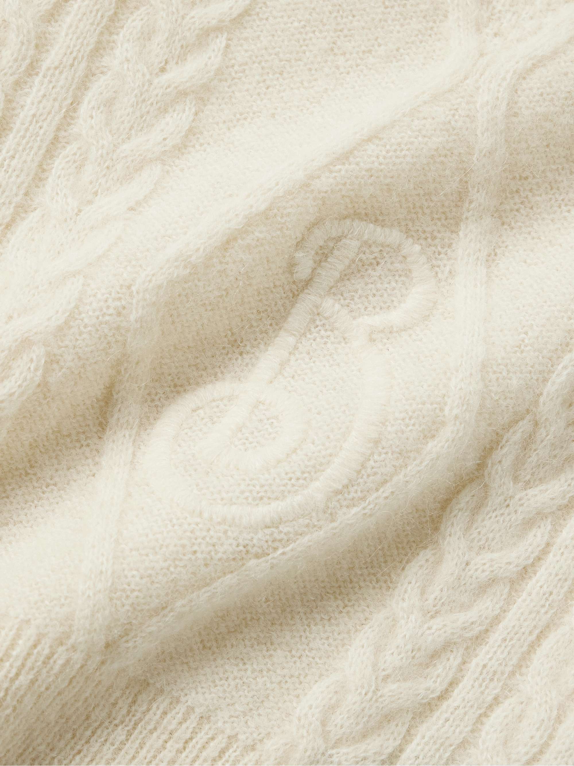 Cable-Knit Polo Shirt view
