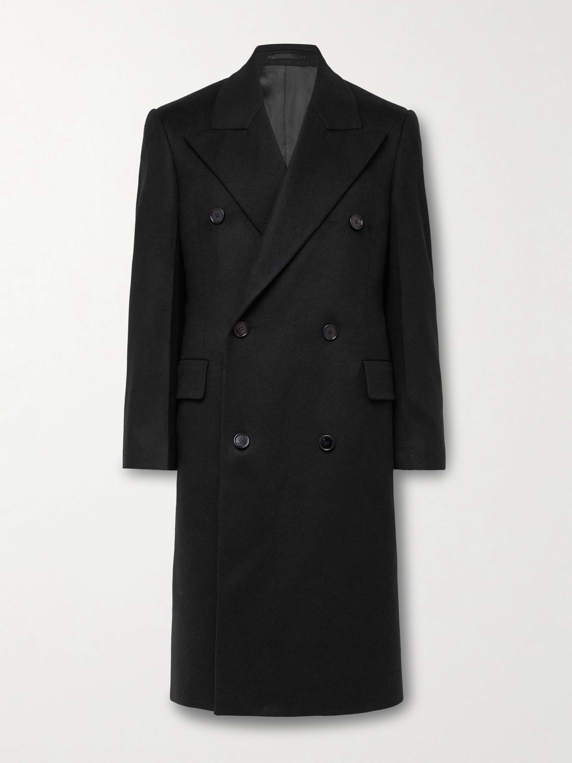Double-Breasted Cashmere-Felt Coat view