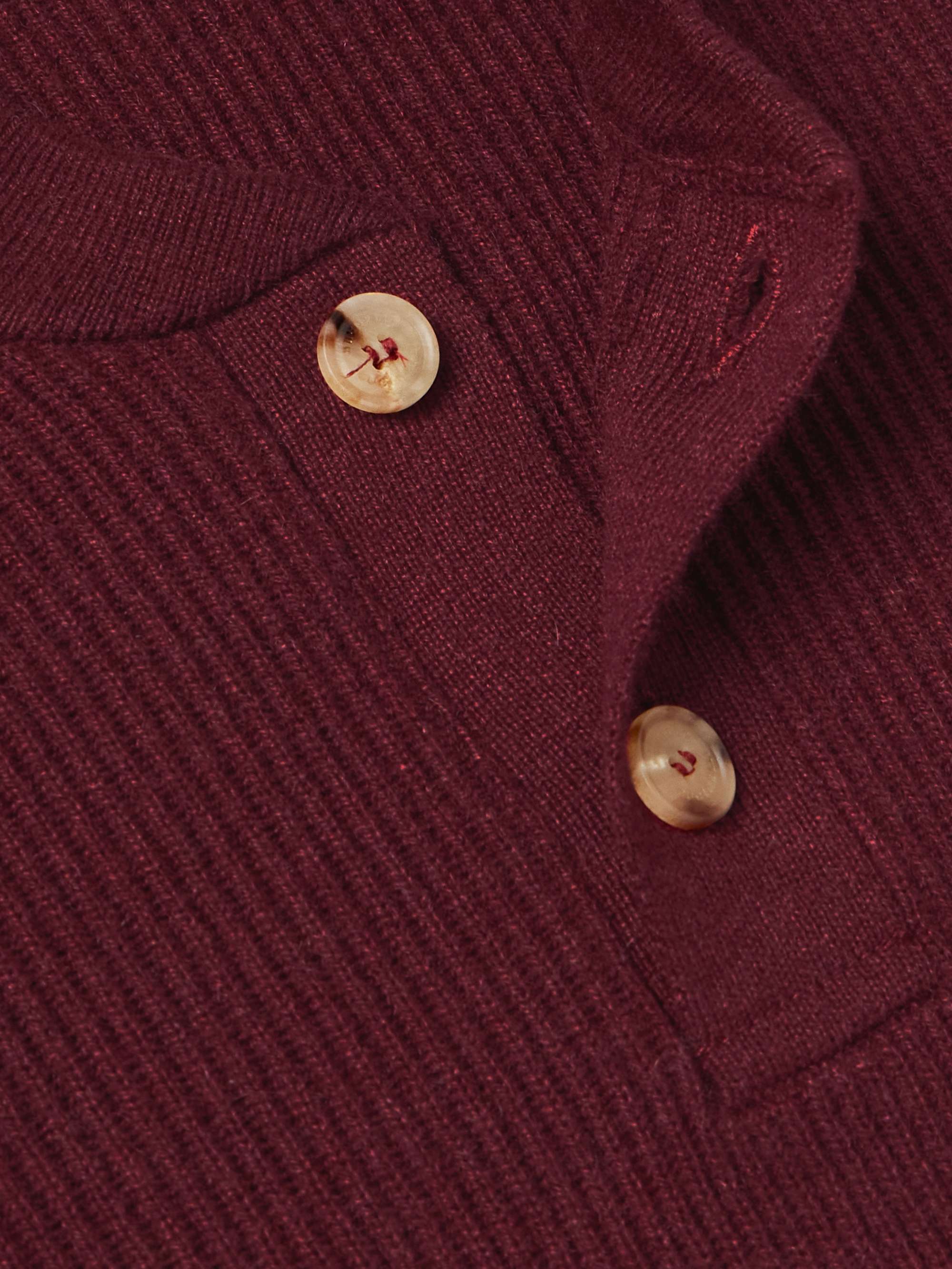 Slim-Fit Ribbed Cashmere Sweater view