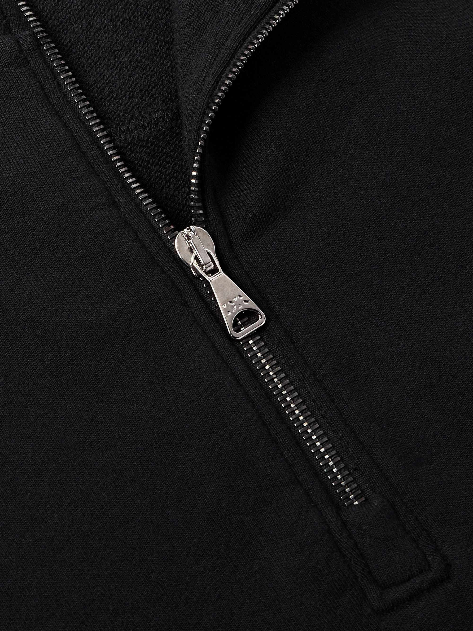 Cotton and Modal-Blend Jersey Half-Zip Sweatshirt view