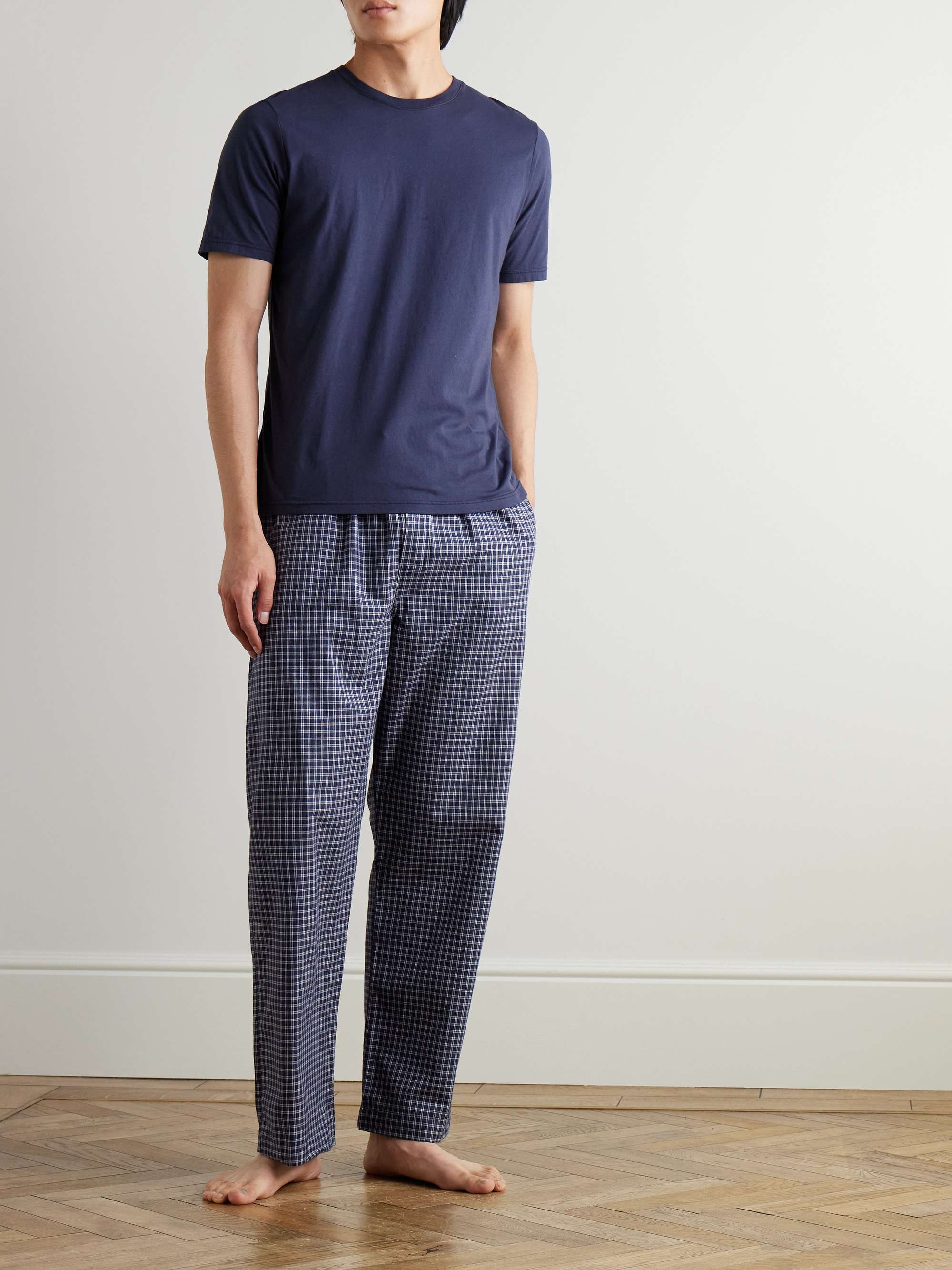 Braemar Checked Cotton-Flannel Pyjama Trousers view
