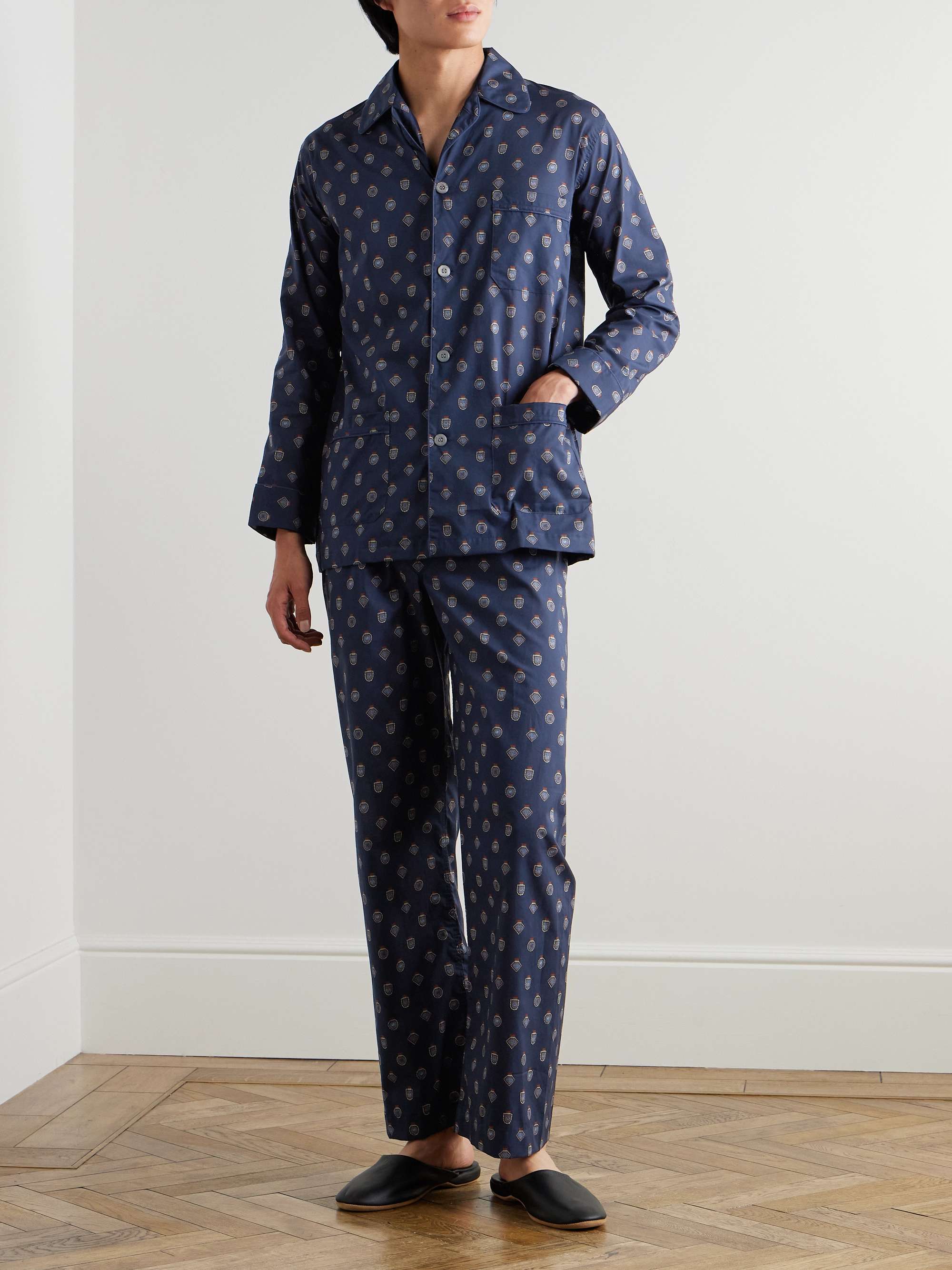 Ledbury Printed Cotton-Poplin Pyjama Set view